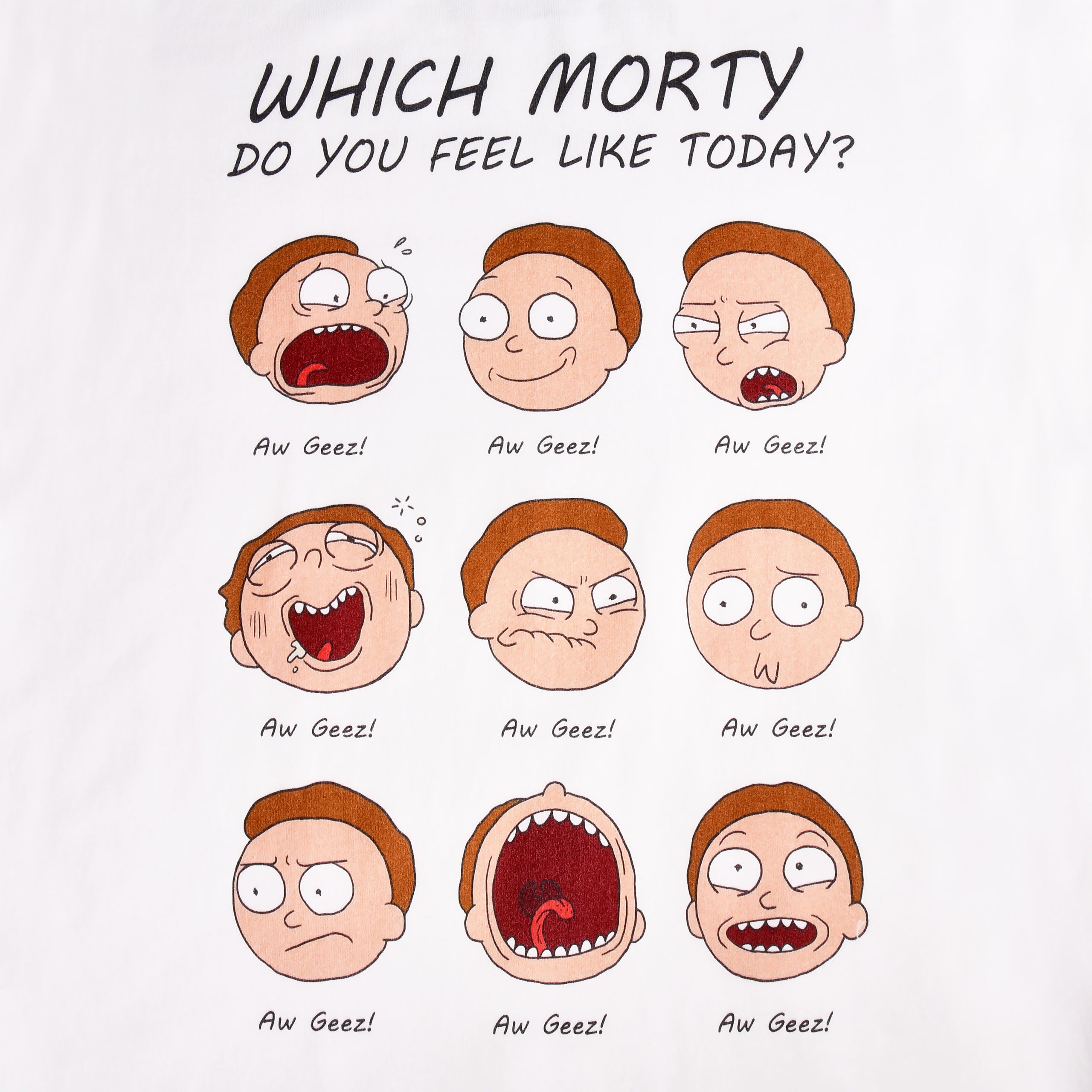 Product image Rick and Morty - Emotion of Morty white T-Shirt