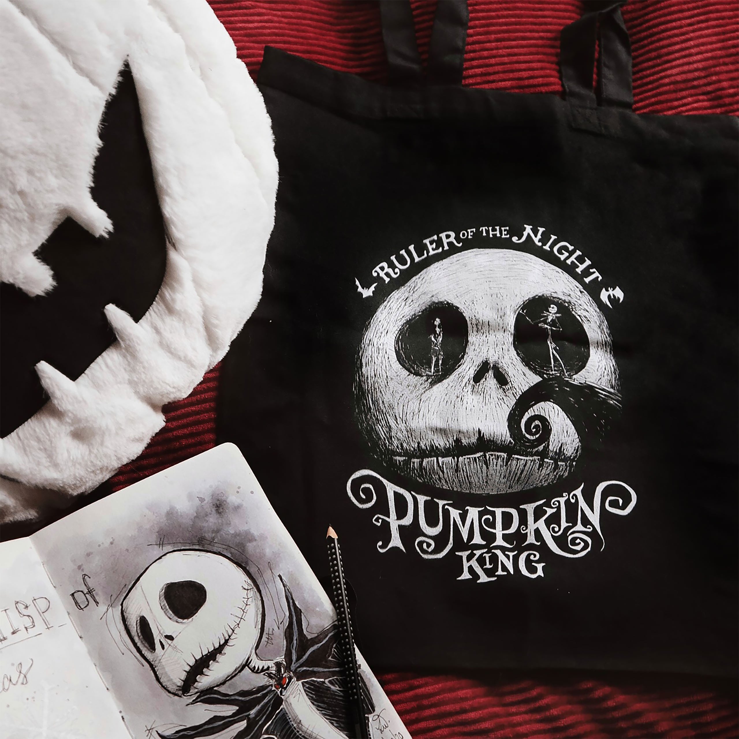 Produktbild Nightmare Before Christmas - Pumpkin King Jutebeutel schwarz