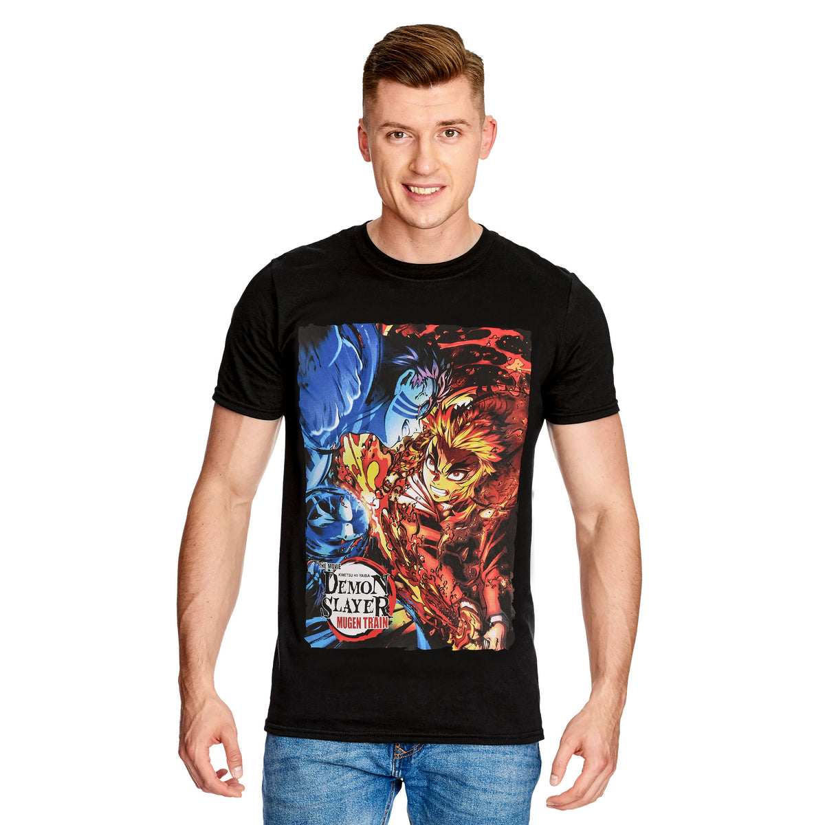 Produktbild Demon Slayer - Akaza vs. Rengoku T-Shirt schwarz