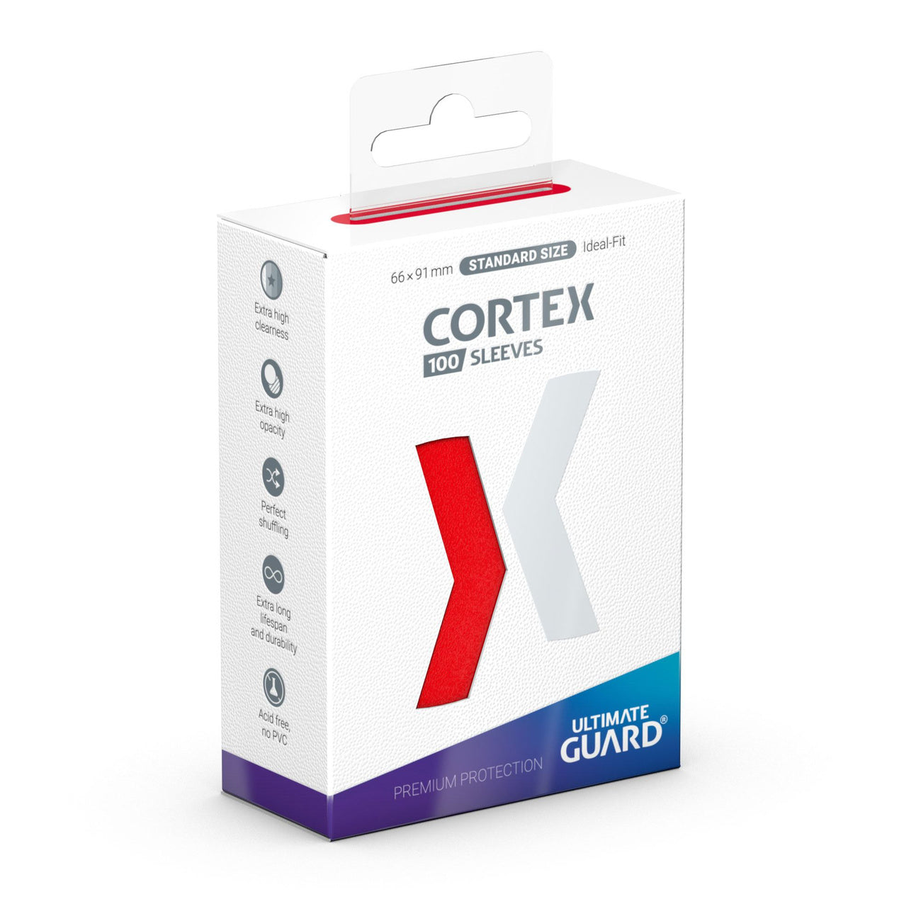 Produktbild Cortex Kartenhüllen rot 100er Set Ultimate Guard für TCG Standartgröße