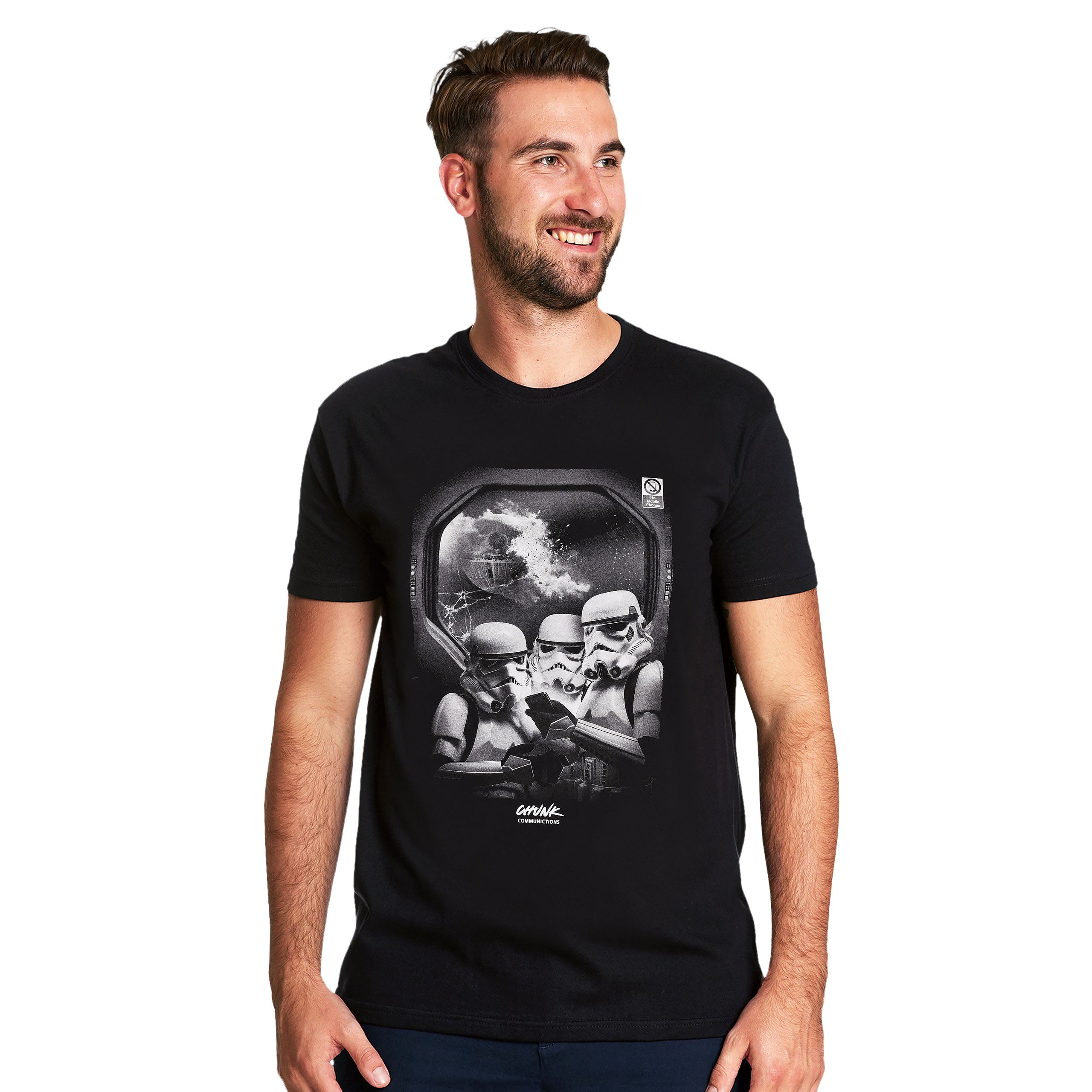 Produktbild No Phones! T-Shirt für Star Wars Fans schwarz