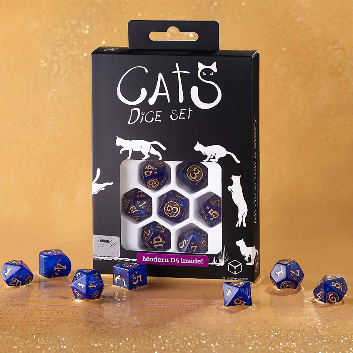 Produktbild Cats Meowster Modern RPG Würfel Set 7tlg