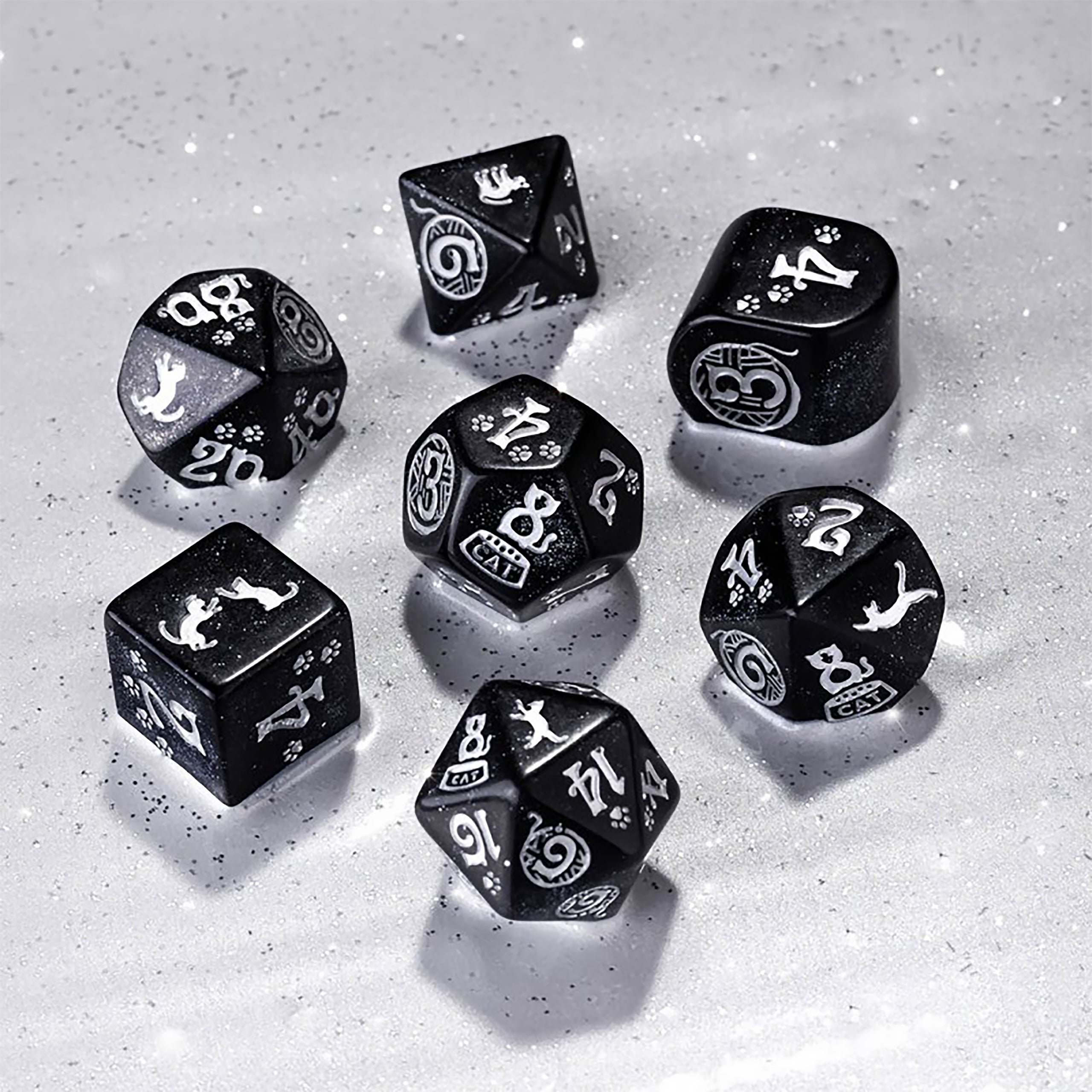Produktbild Cats Waffle Modern RPG Würfel Set 7tlg