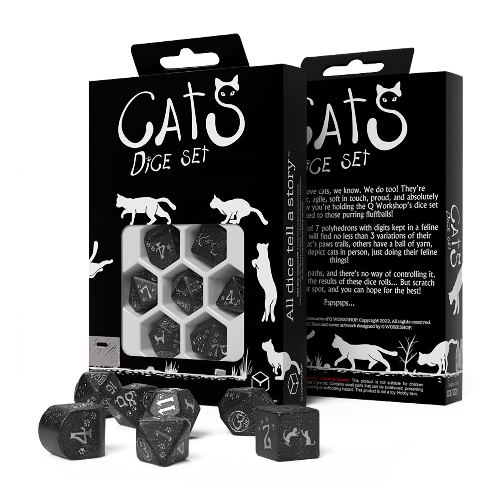 Produktbild Cats Waffle Modern RPG Würfel Set 7tlg