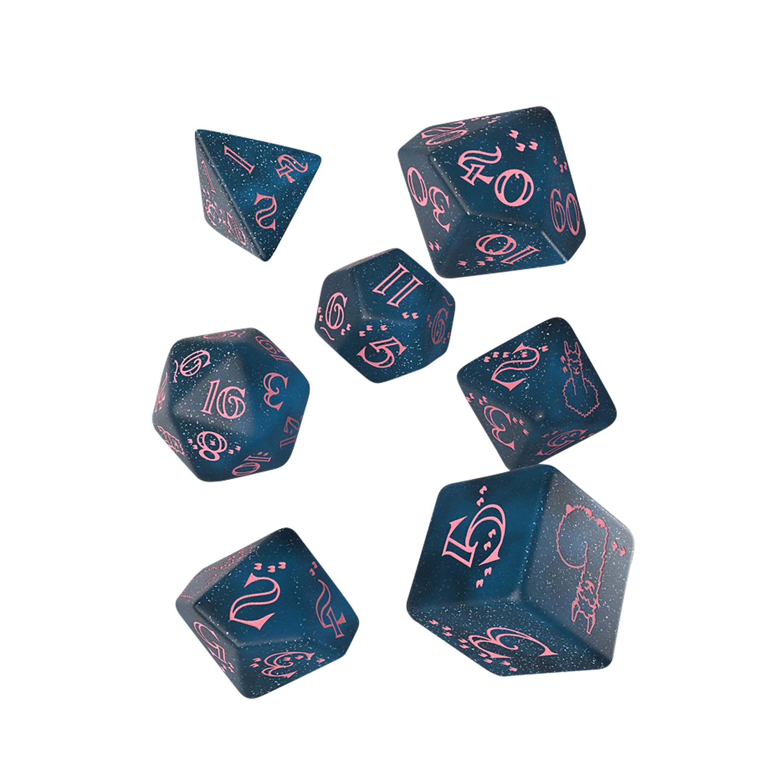 Product image Sparkling Llama Glitter RPG Dice Set 7pcs