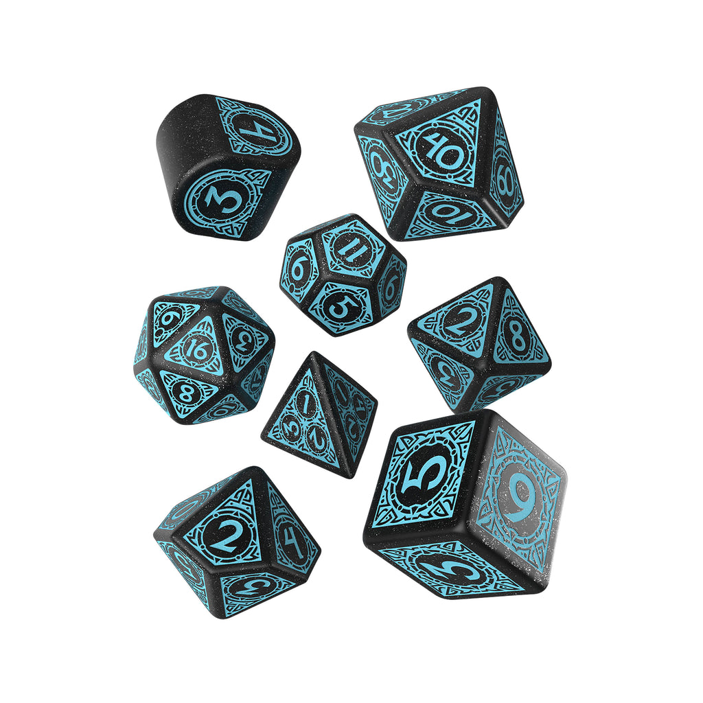 Produktbild Viking RPG Würfel Set 7tlg schwarz-blau