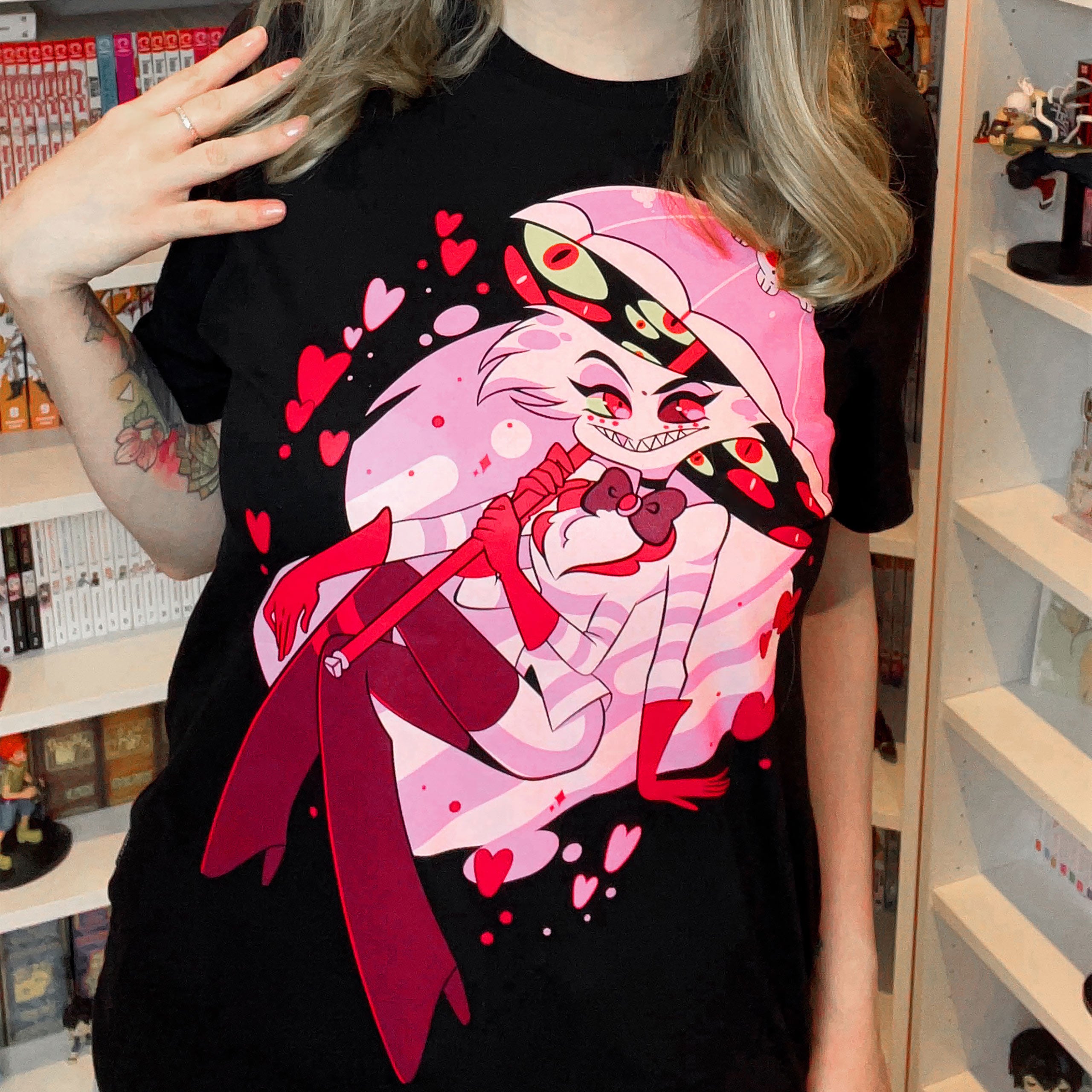 Produktbild Spider Demon Angel T-Shirt für Hazbin Hotel Fans schwarz