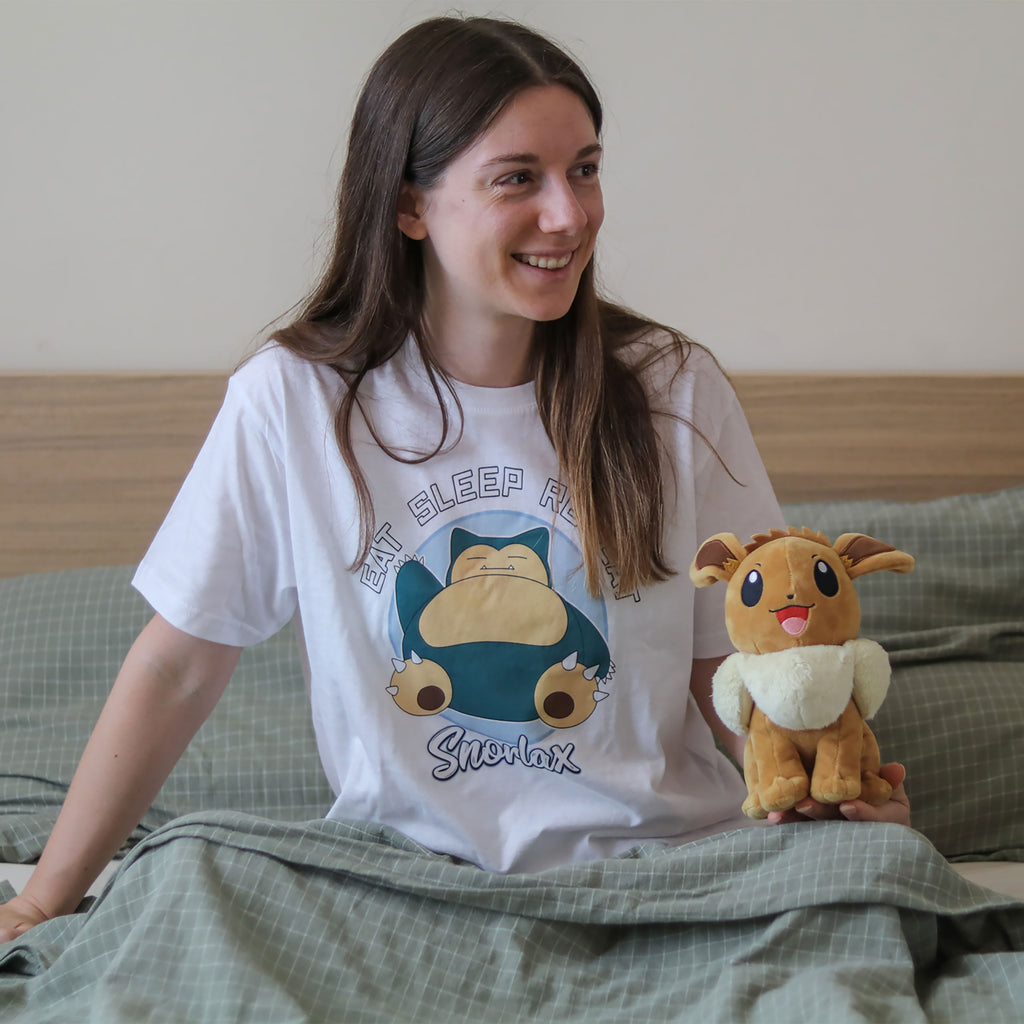 Product image Pokemon - Snorlax Eat Sleep Repeat T-Shirt white