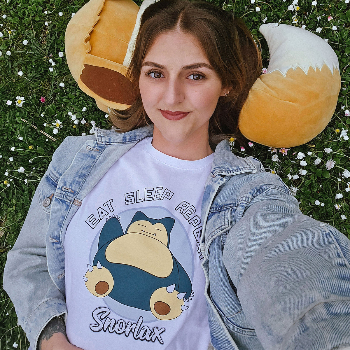 Produktbild Pokemon - Relaxo Eat Sleep Repeat T-Shirt weiß