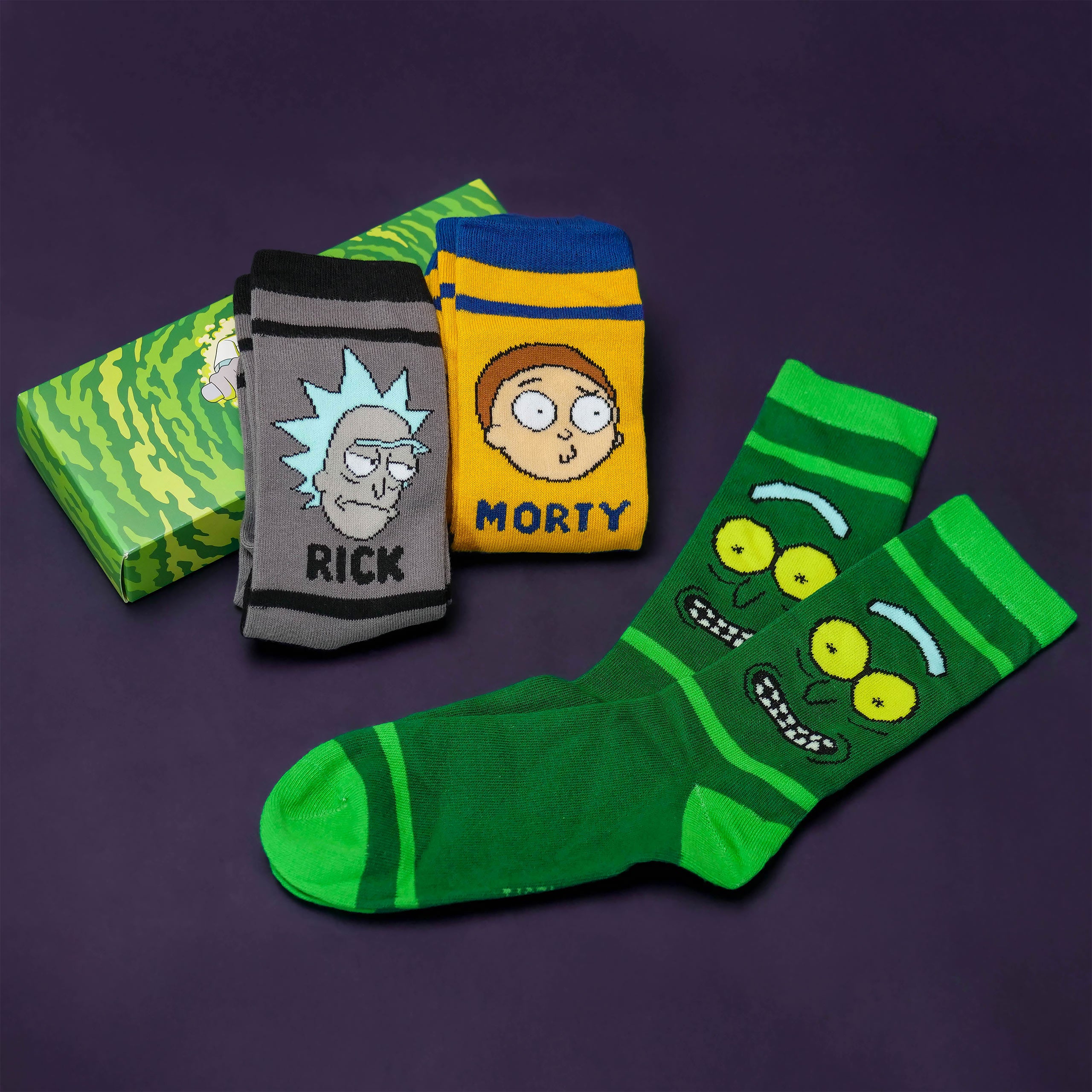 Produktbild Characters Socken 3er Set in Geschenkbox - Rick and Morty