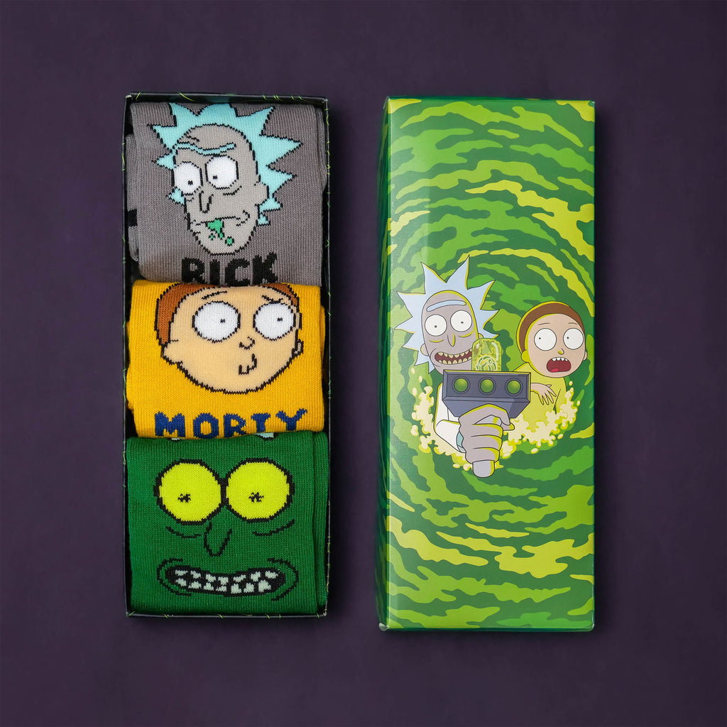 Produktbild Characters Socken 3er Set in Geschenkbox - Rick and Morty