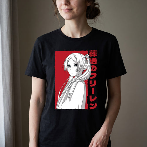 Produktbild Elfenmagierin T-Shirt für Frieren Fans schwarz