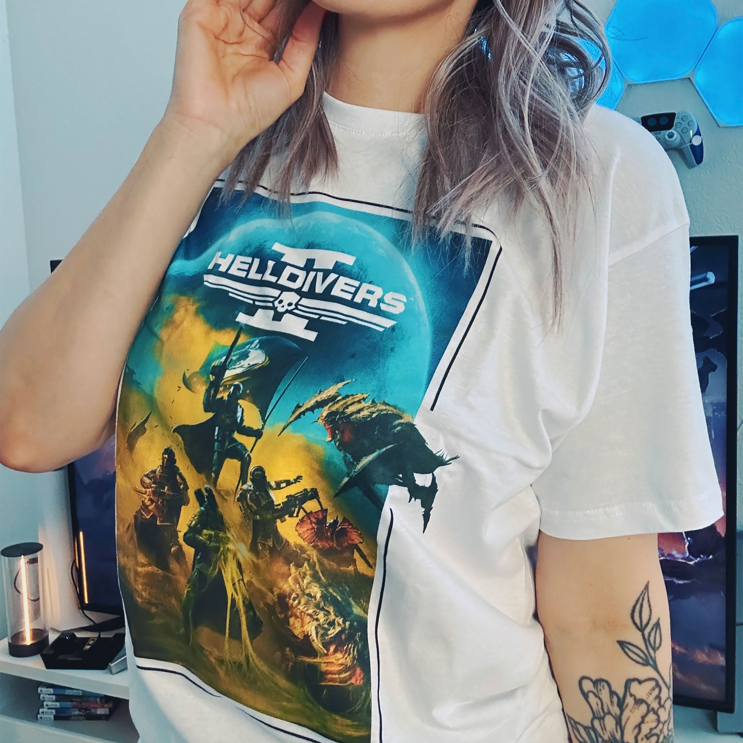 Produktbild Helldivers 2 - Key Art T-Shirt weiß