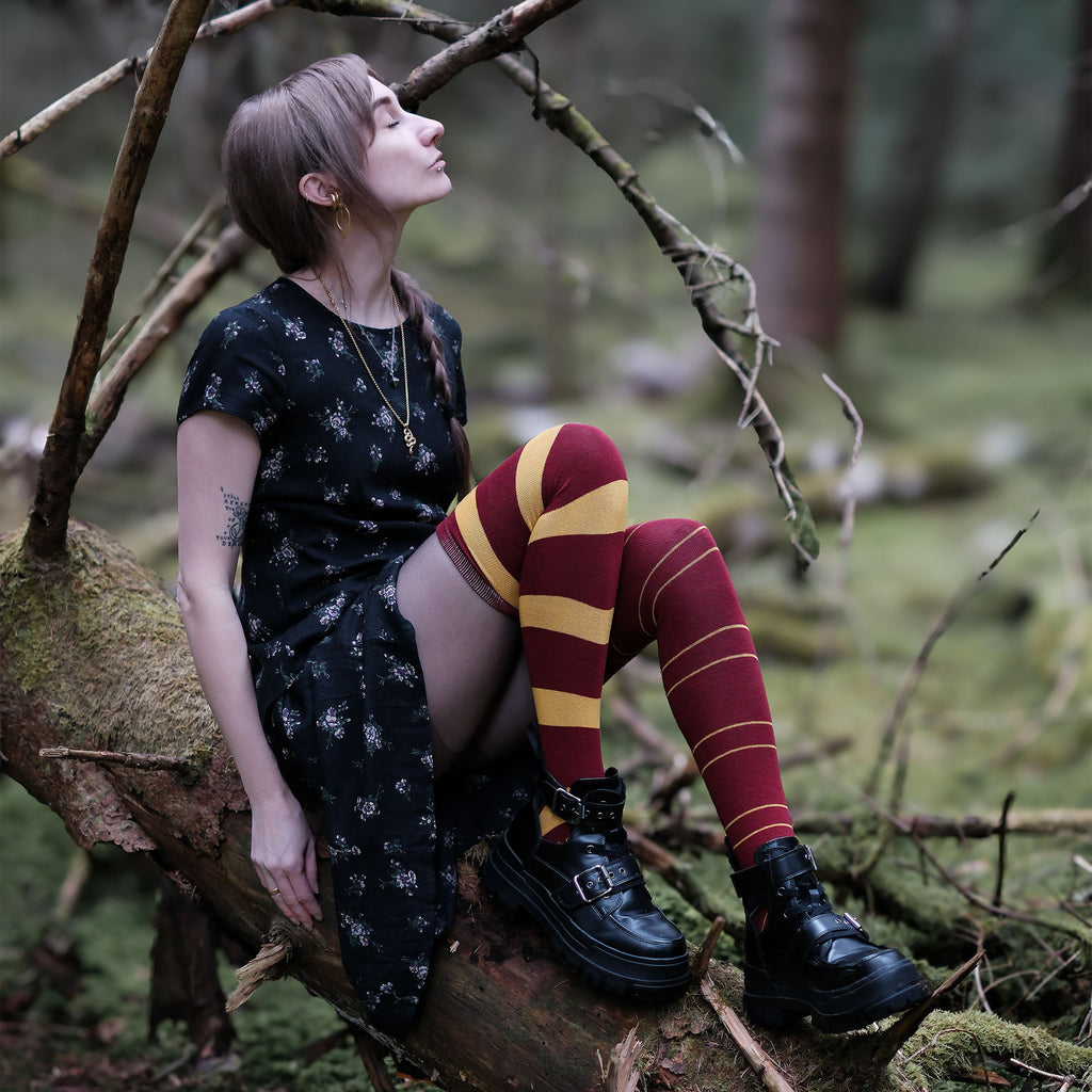 Produktbild Harry Potter - Gryffindor Overknee Strümpfe 2er Set