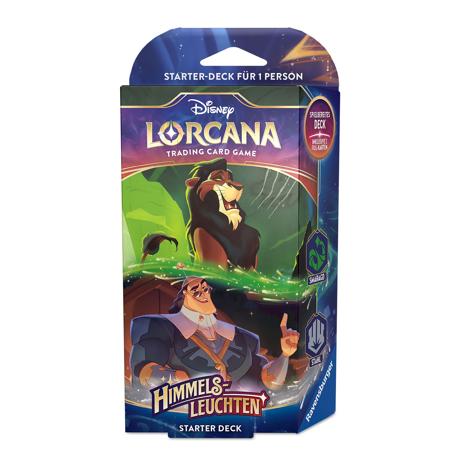 Produktbild Disney Lorcana Smaragd und Stahl Starterset - Himmelsleuchten Trading Card Game