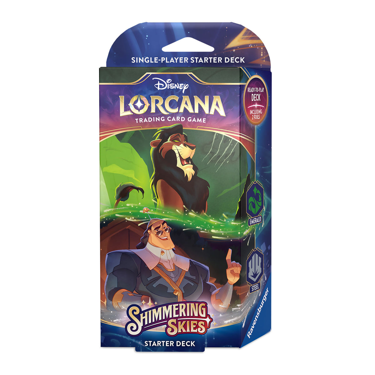 Produktbild Disney Lorcana Emerald and Steel Starterset - Shimmering Skies Trading Card Game