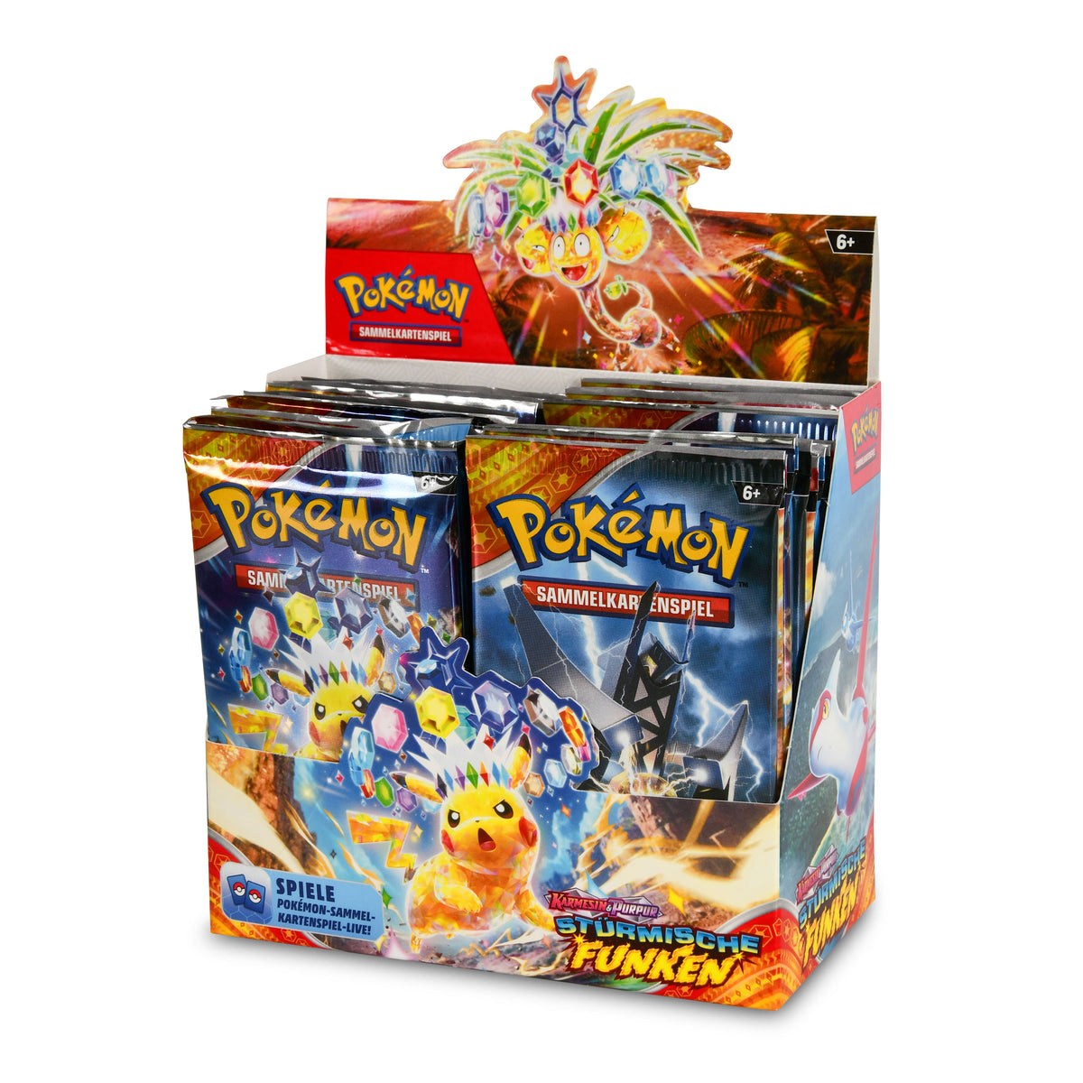 Produktbild Pokemon - Karmesin & Purpur Stürmische Funken Sammelkarten Booster Display