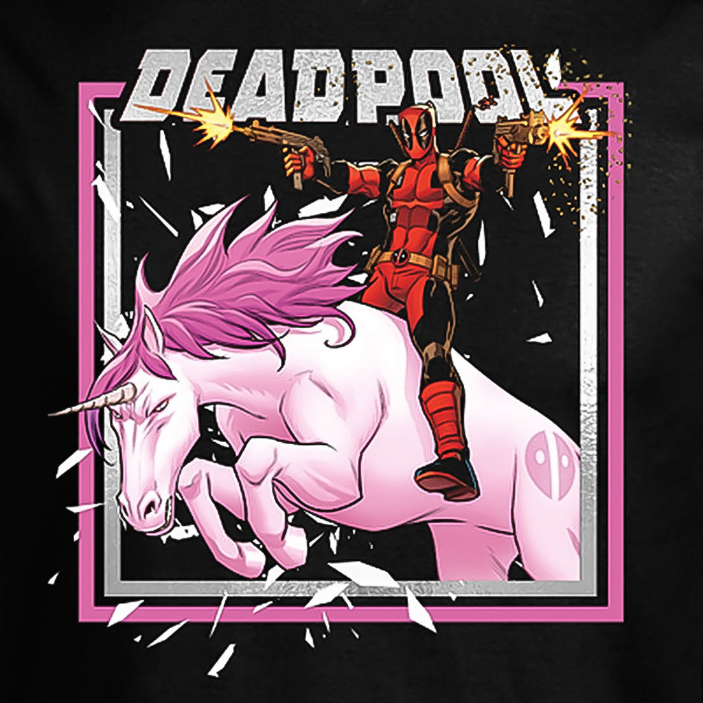 Produktbild Deadpool - Pink Unicorn Ride T-Shirt schwarz