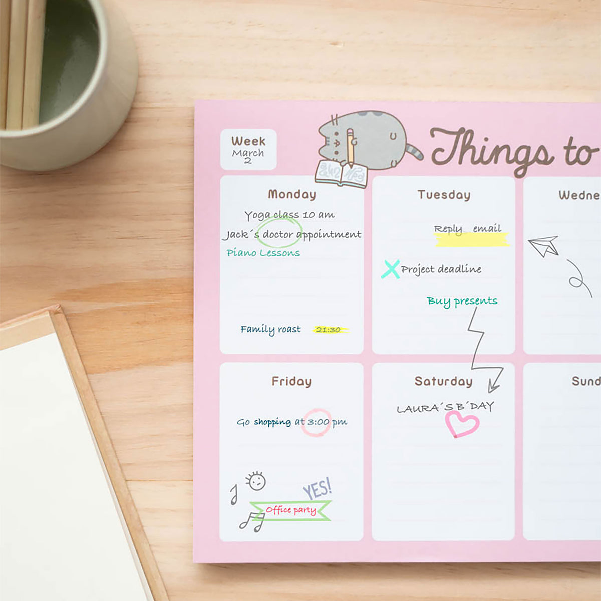 Produktbild Pusheen - Things To Do Later Wochenplaner