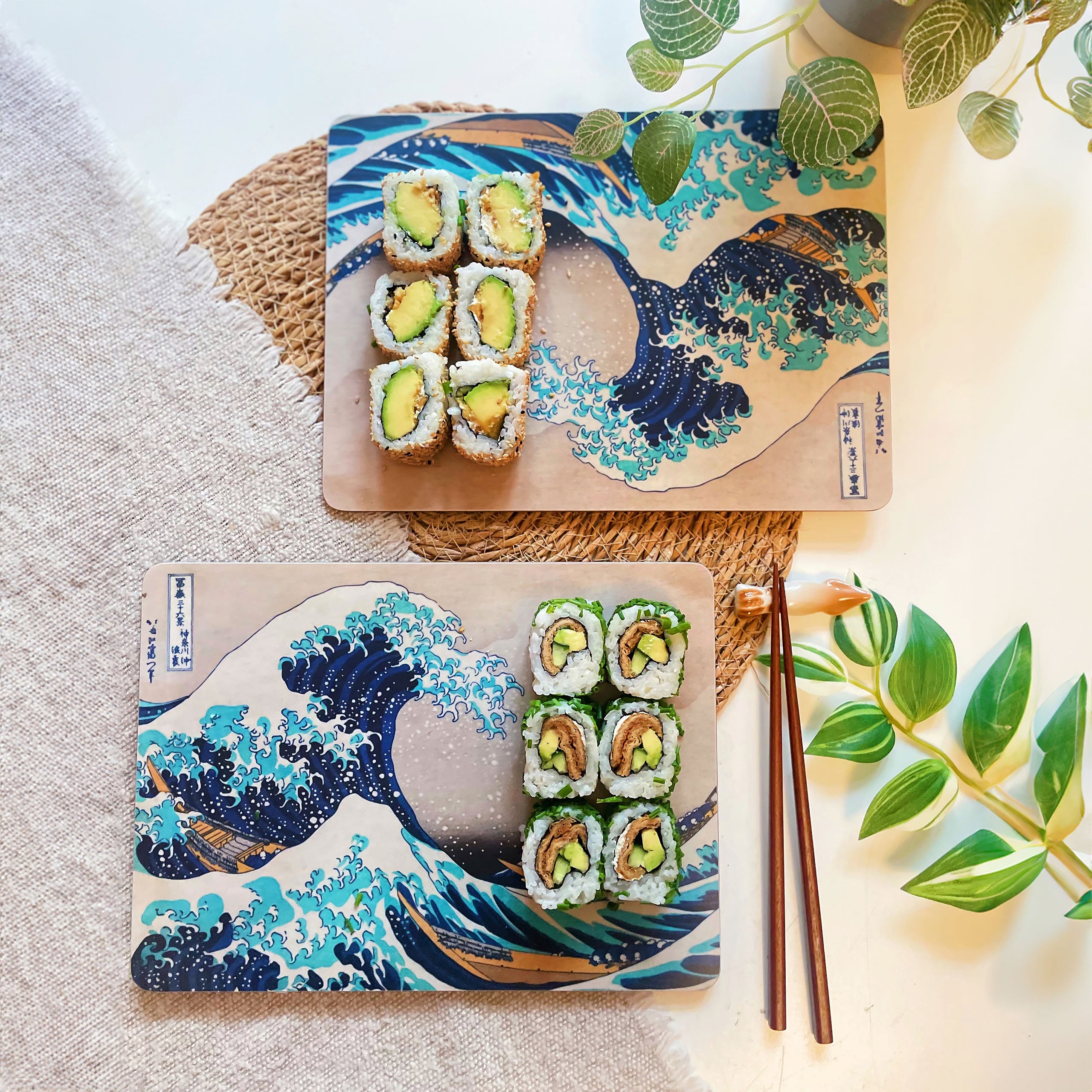 Produktbild Die große Welle vor Kanagawa - Katsushika Hokusai Frühstücksbrettchen 4er Set