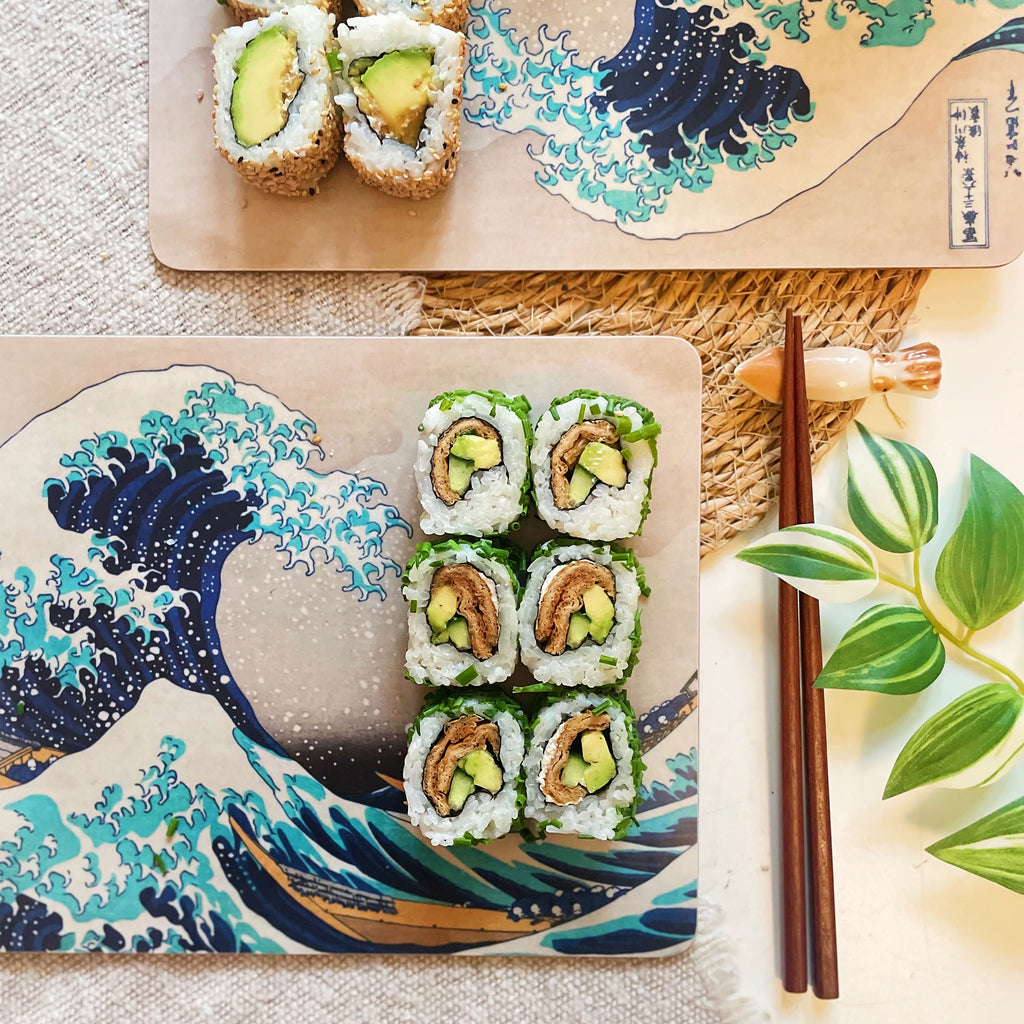 Produktbild Die große Welle vor Kanagawa - Katsushika Hokusai Frühstücksbrettchen 4er Set