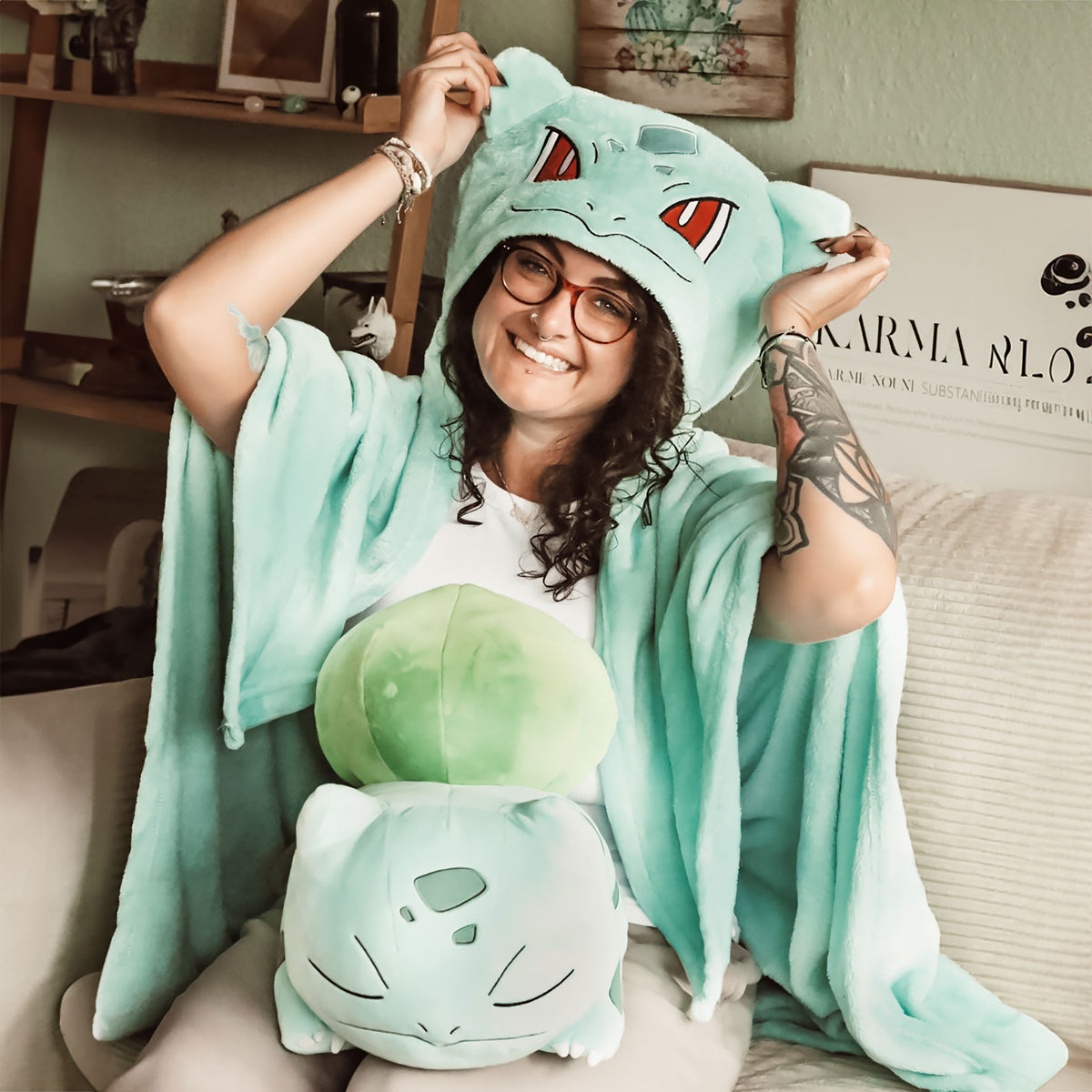 Produktbild Pokemon - Bisasam Decke mit Kapuze