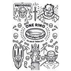 Produktbild Der Herr der Ringe - Die Gefährten Stiftebox 12er Set mit 2 Ausmalbildern