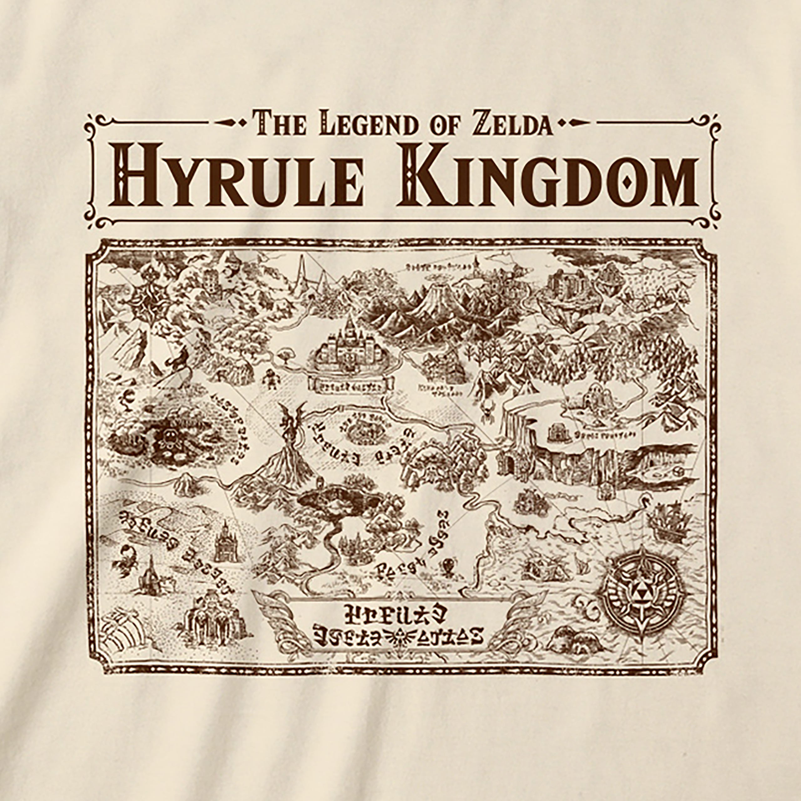 Produktbild Zelda - Map of Hyrule T-Shirt beige