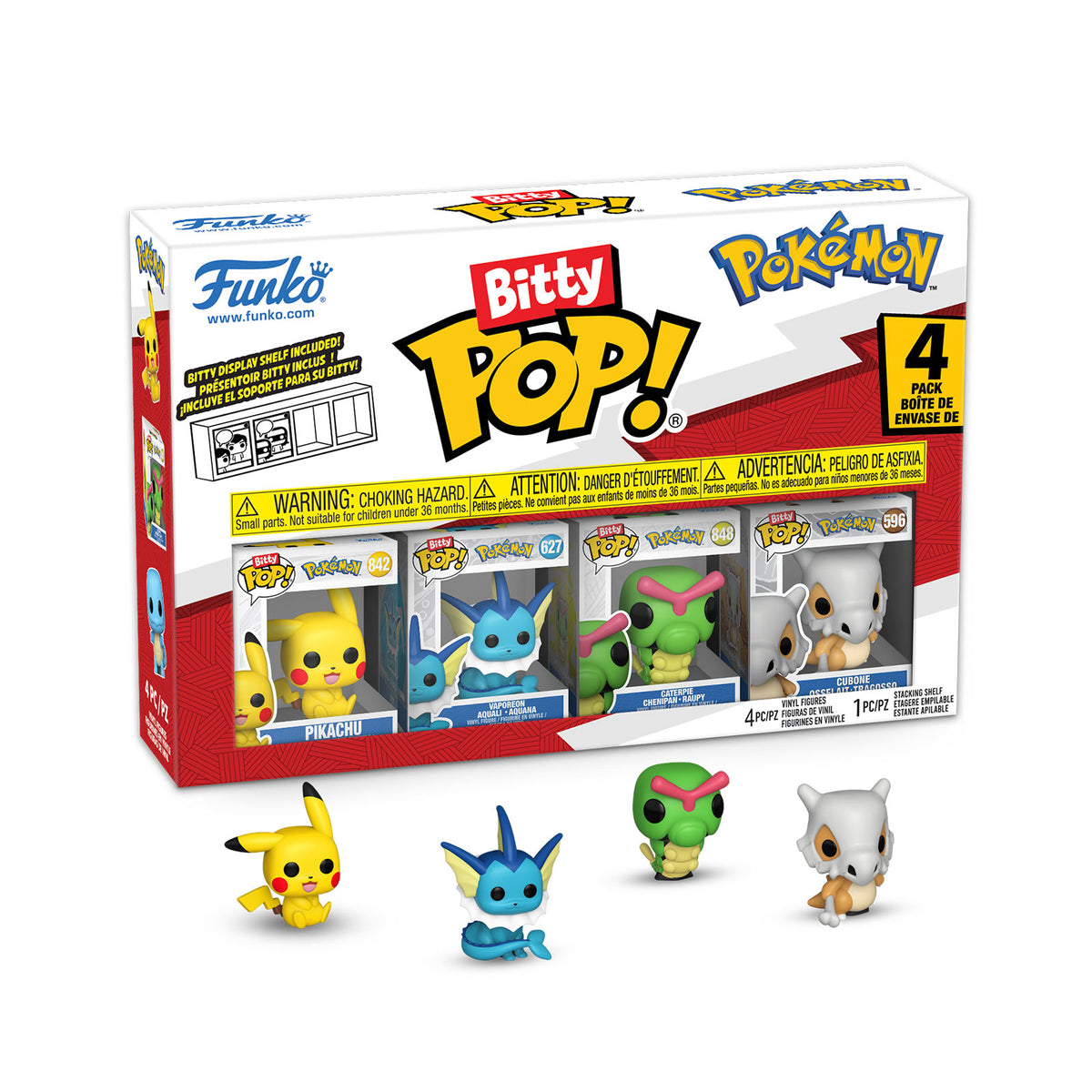 Produktbild Pokemon - Pikachu and Friends Funko Bitty Pop 4er Figuren Set Serie 1