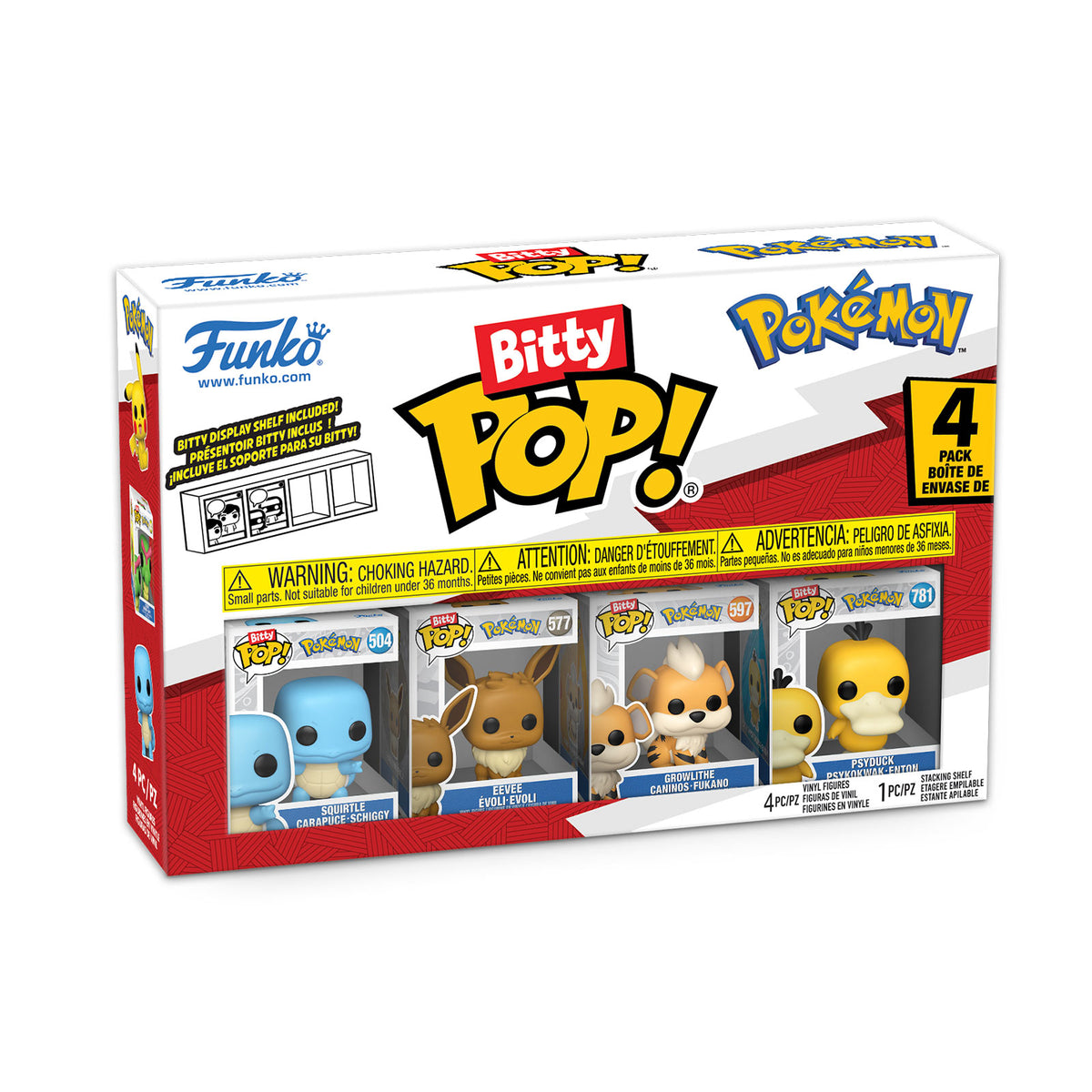 Produktbild Pokemon - Schiggy and Friends Funko Bitty Pop 4er Figuren Set Serie 4