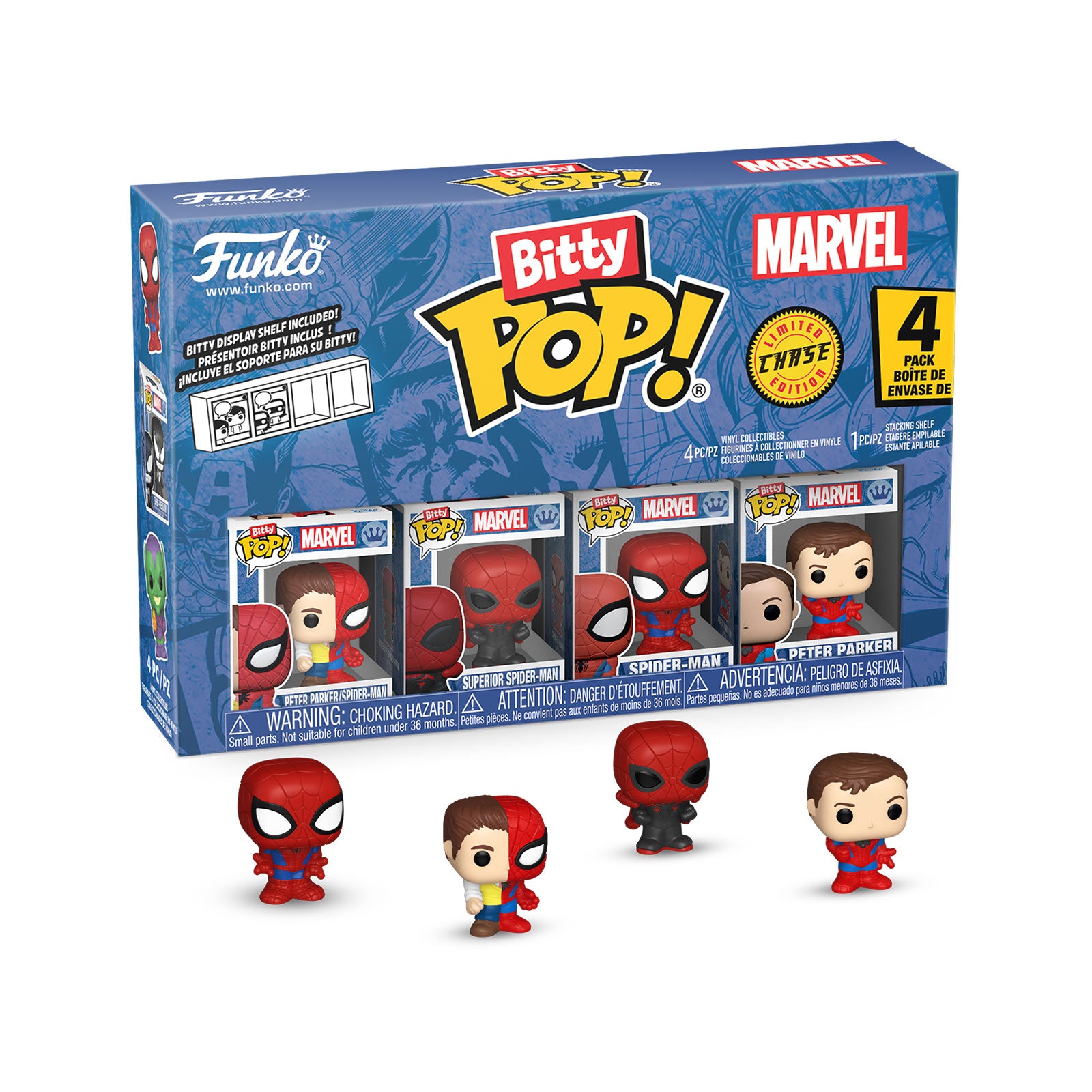 Produktbild Marvel - Spider-Man Funko Bitty Pop 4er Figuren Set Serie 4