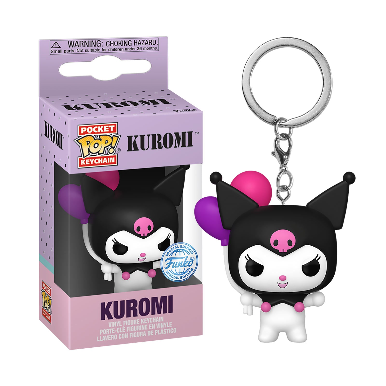 Produktbild Sanrio - Kuromi mit Luftballons Funko Pop Schlüsselanhänger