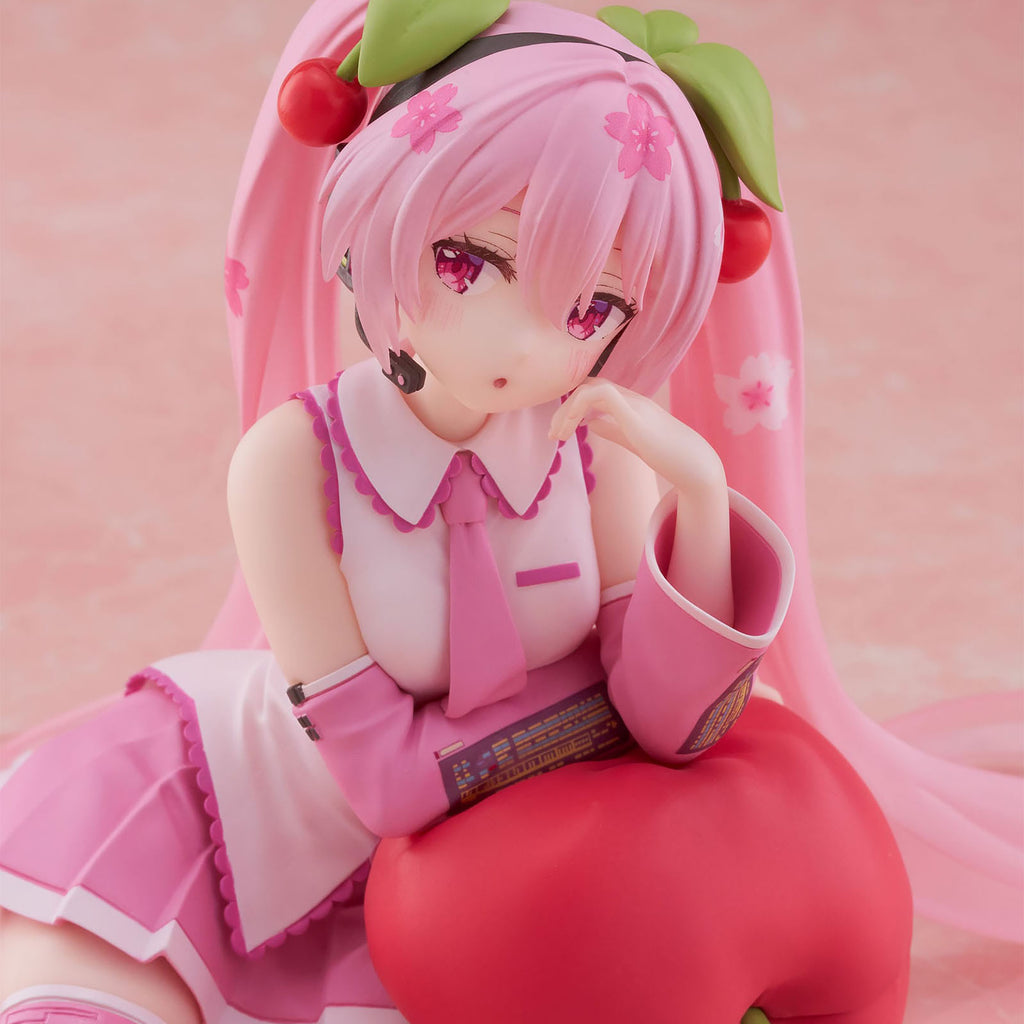 Produktbild Hatsune Miku - Sakura Miku Desktop Cute Figur Cherry Cushion Version