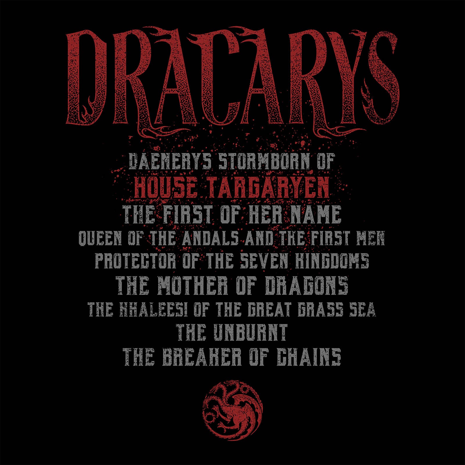 Produktbild Game of Thrones - Dracarys T-Shirt schwarz