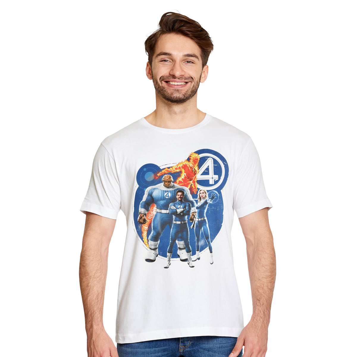 Produktbild Fantastic Four - Group T-Shirt weiß