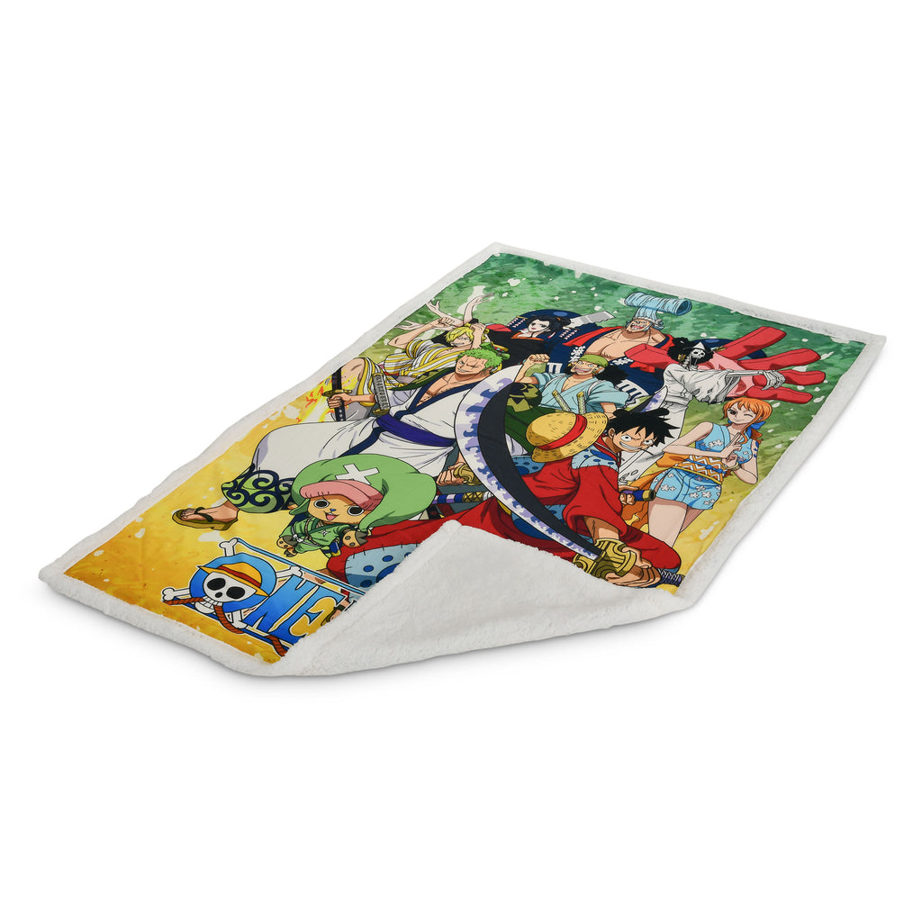 Product image One Piece - Group Plush Blanket with Teddy Fleece