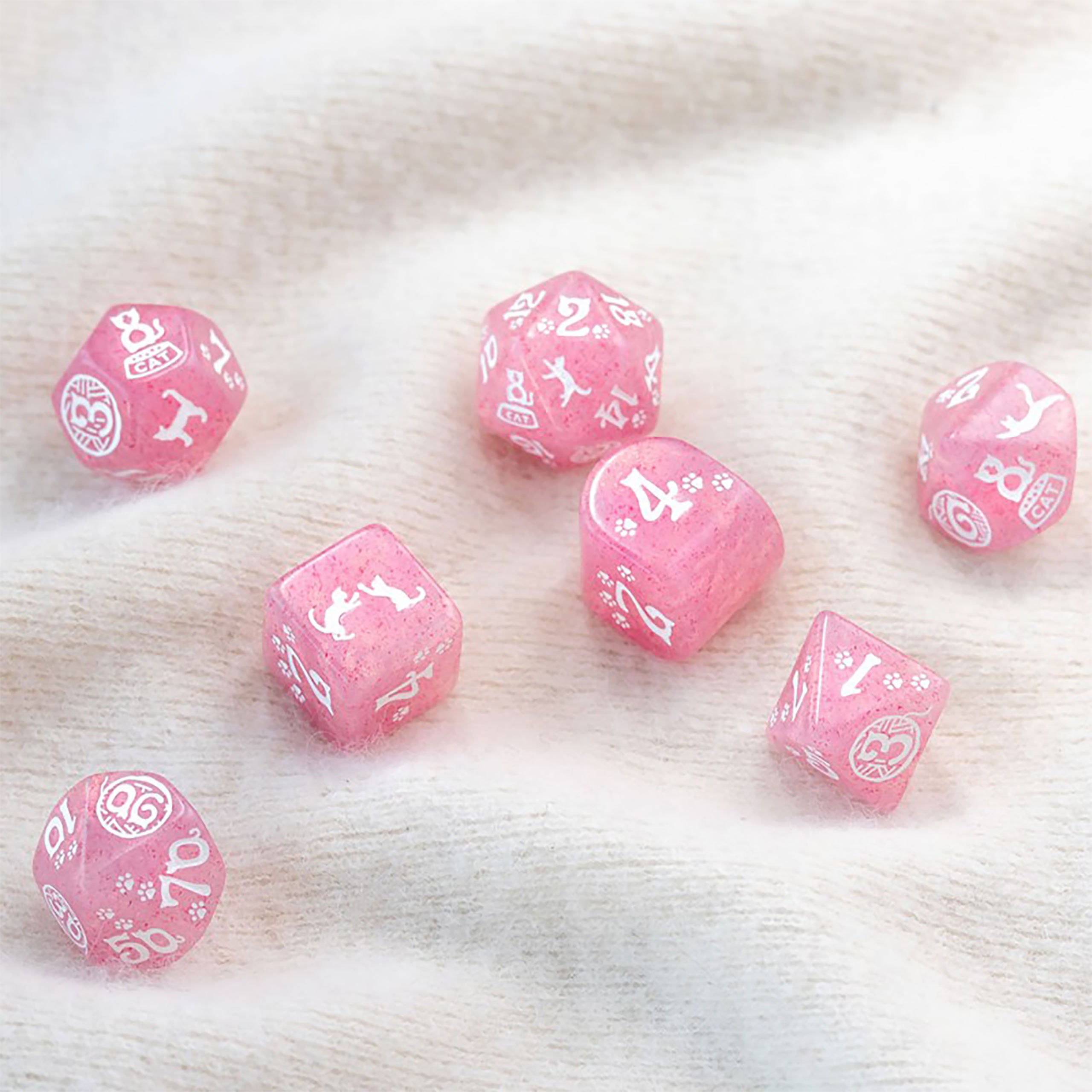 Produktbild Cats - Daisy Glitter RPG Würfel Set 7tlg