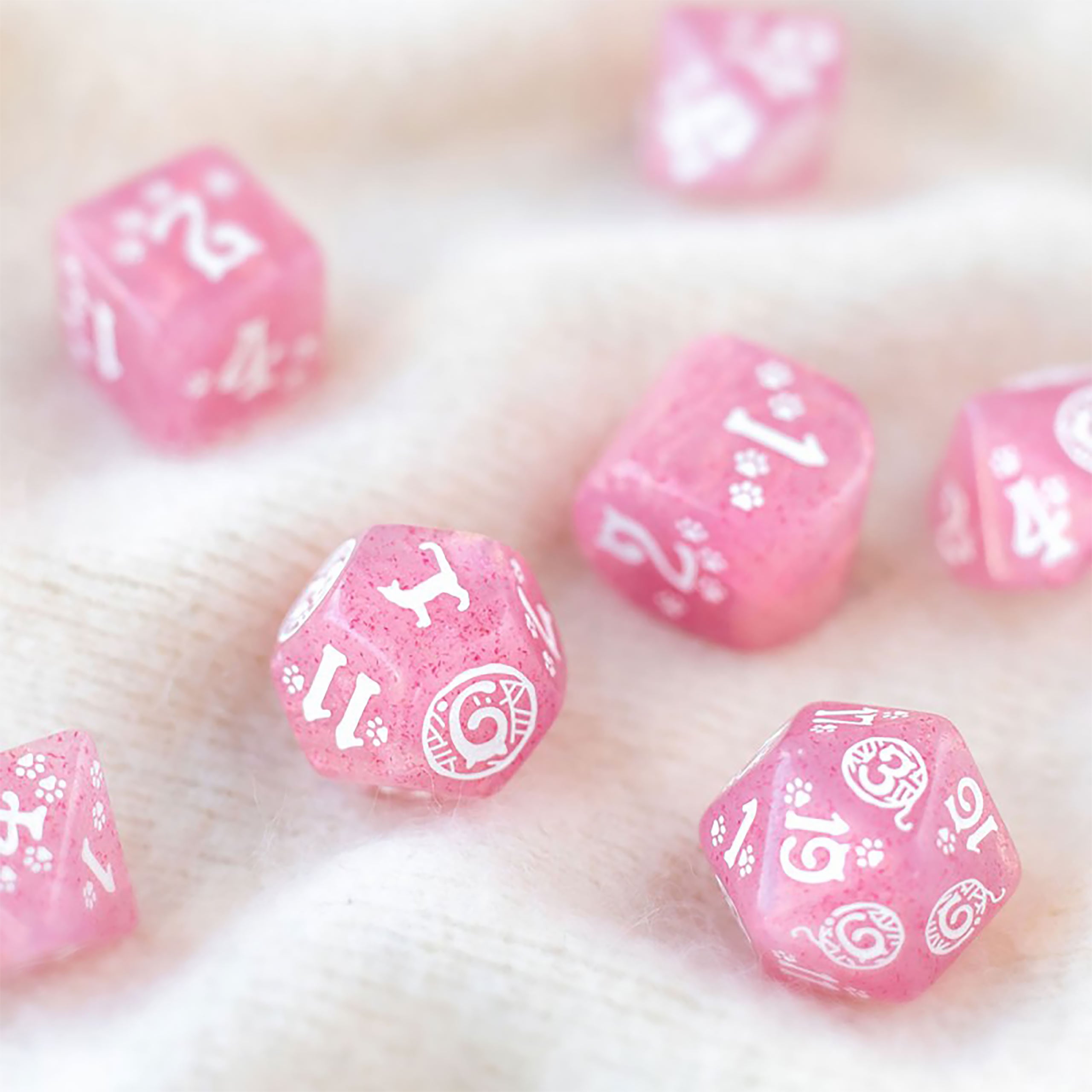 Produktbild Cats - Daisy Glitter RPG Würfel Set 7tlg