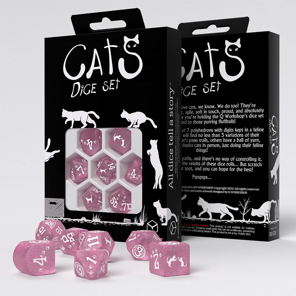 Produktbild Cats - Daisy Glitter RPG Würfel Set 7tlg