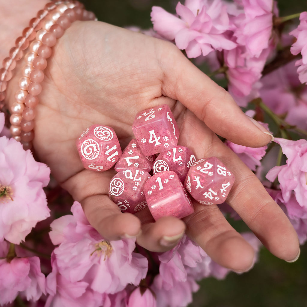 Produktbild Cats - Daisy Glitter RPG Würfel Set 7tlg