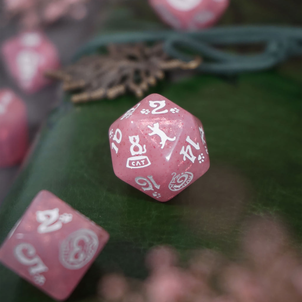 Produktbild Cats - Daisy Glitter RPG Würfel Set 7tlg