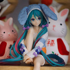 Produktbild Hatsune Miku - Miku Rabbit Ear Hood Pajama Blue Noodle Stopper Figur