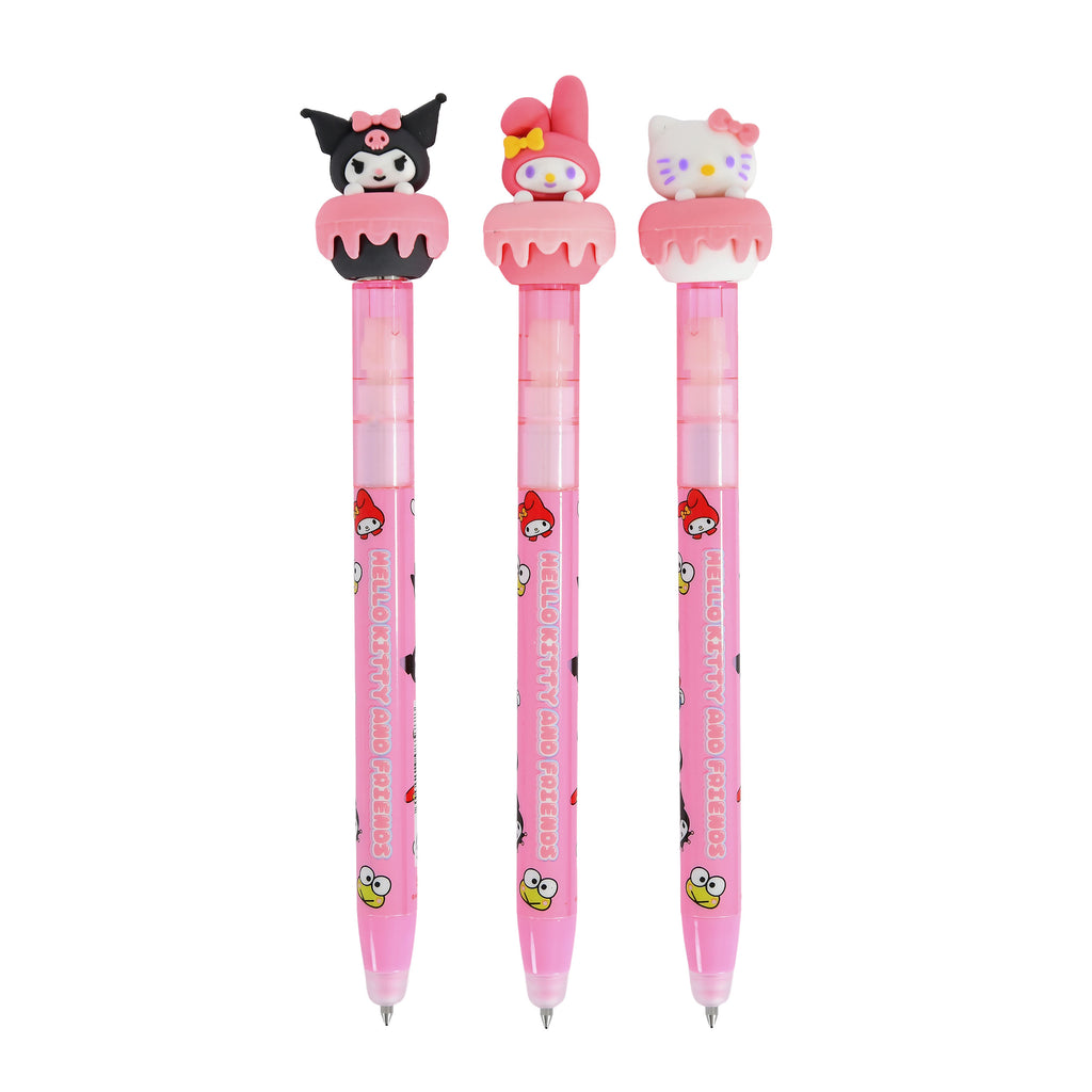 Produktbild Sanrio - Hello Kitty and Friends Kugelschreiber mit Radierfunktion 3er Set