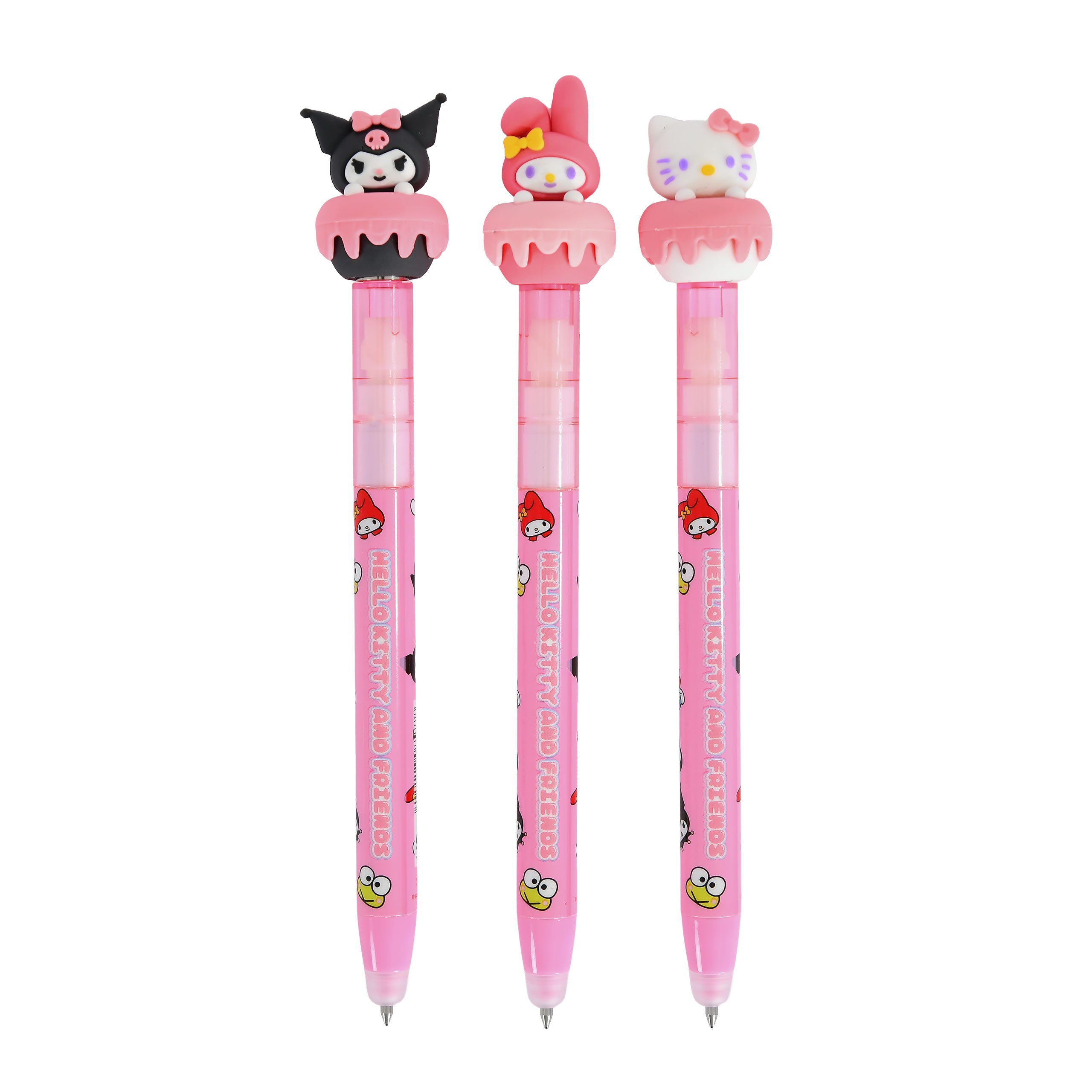 Produktbild Sanrio - Hello Kitty and Friends Kugelschreiber mit Radierfunktion 3er Set