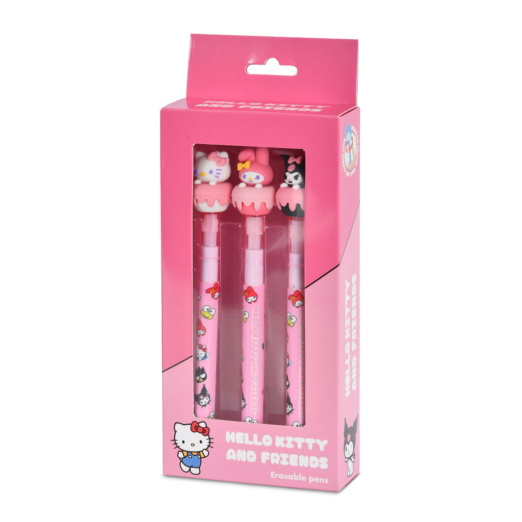Produktbild Sanrio - Hello Kitty and Friends Kugelschreiber mit Radierfunktion 3er Set