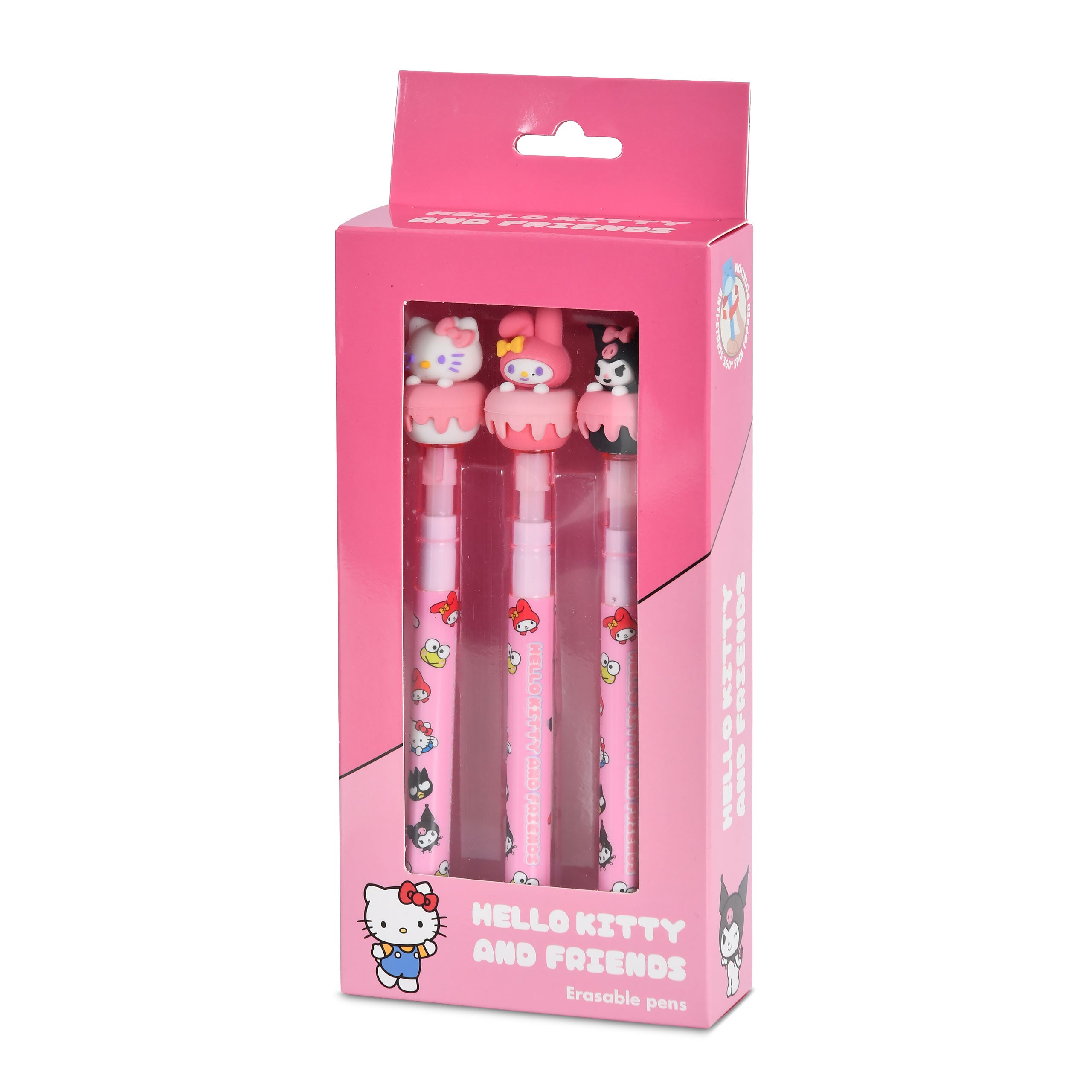 Produktbild Sanrio - Hello Kitty and Friends Kugelschreiber mit Radierfunktion 3er Set