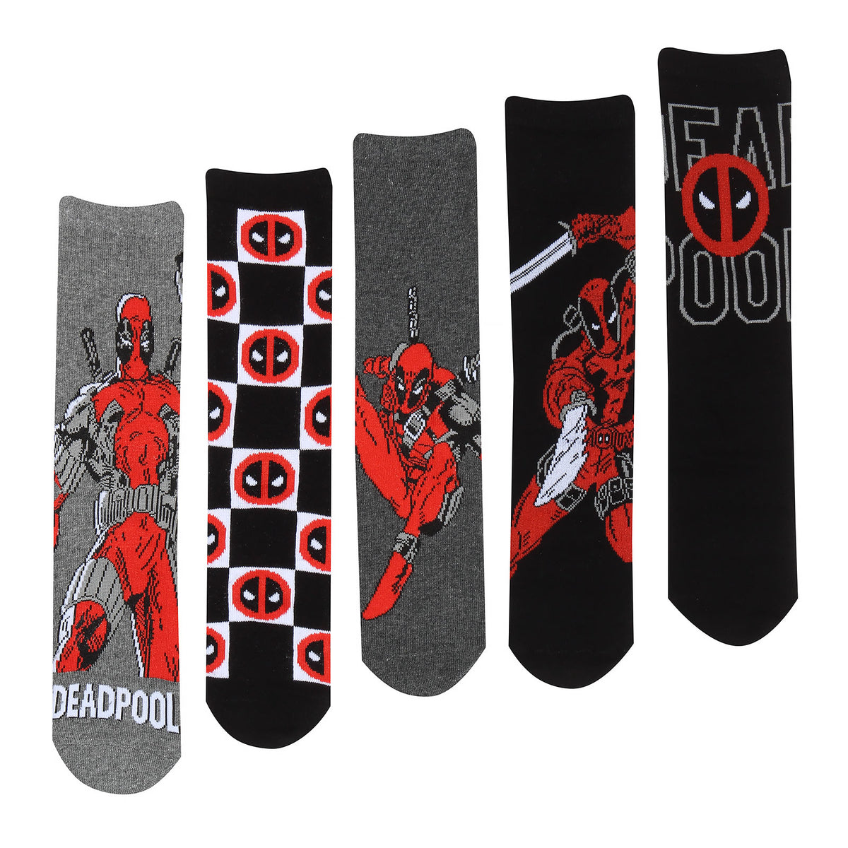 Produktbild Deadpool - Logo und Pose Socken 5er Set in Geschenkbox
