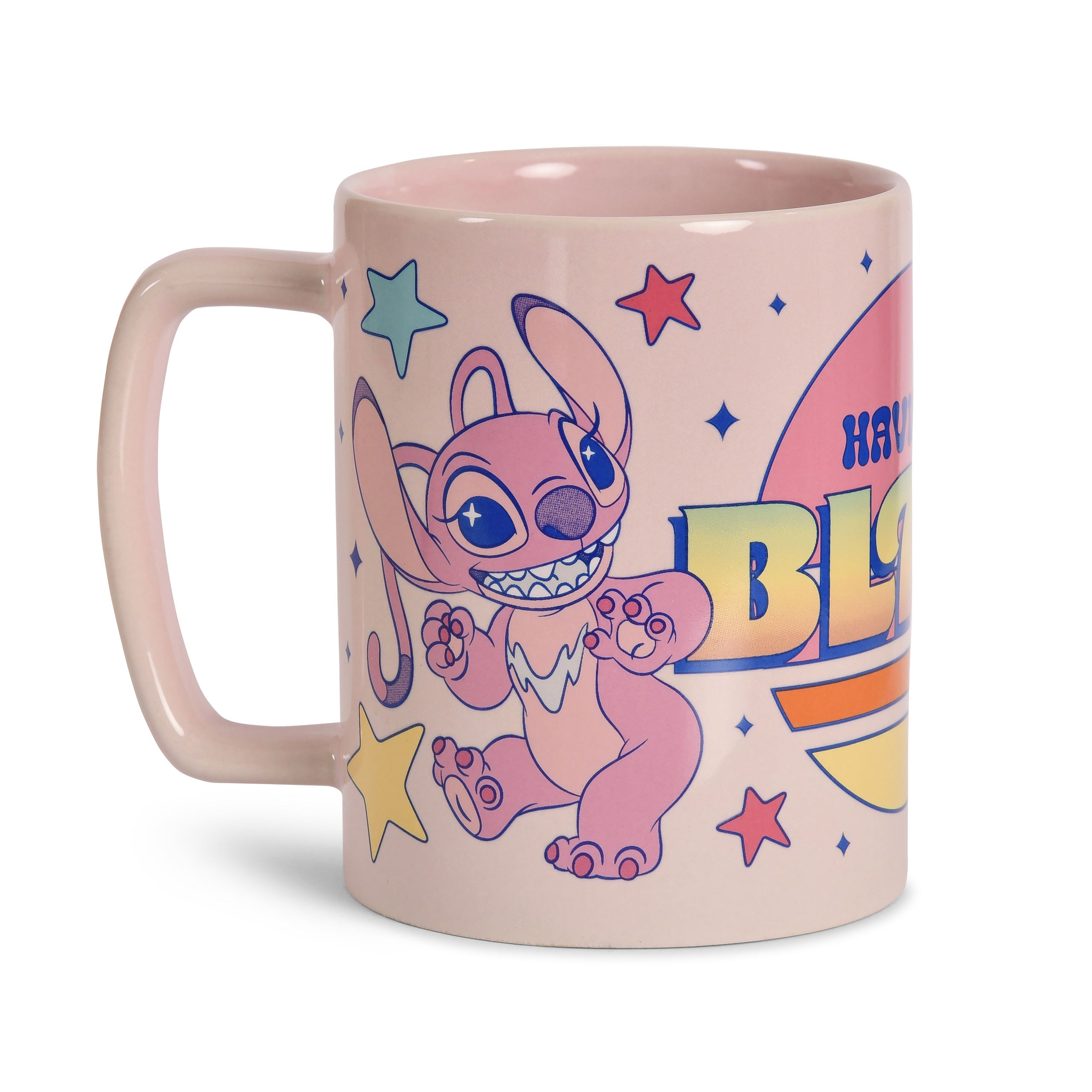 Produktbild Stitch und Angel Tasse mit Plüschüberzug - Lilo & Stitch