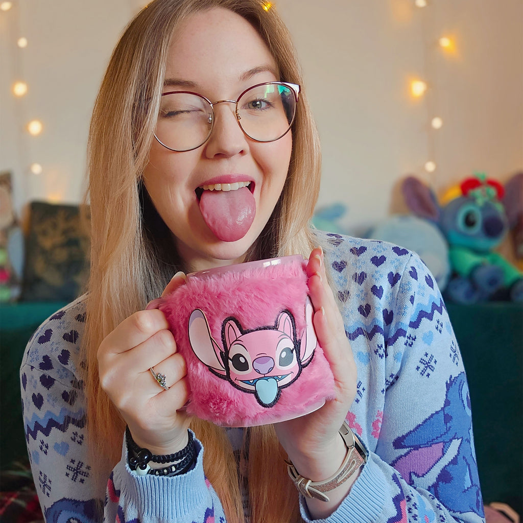 Produktbild Lilo & Stitch - Angel Tasse mit Plüschüberzug