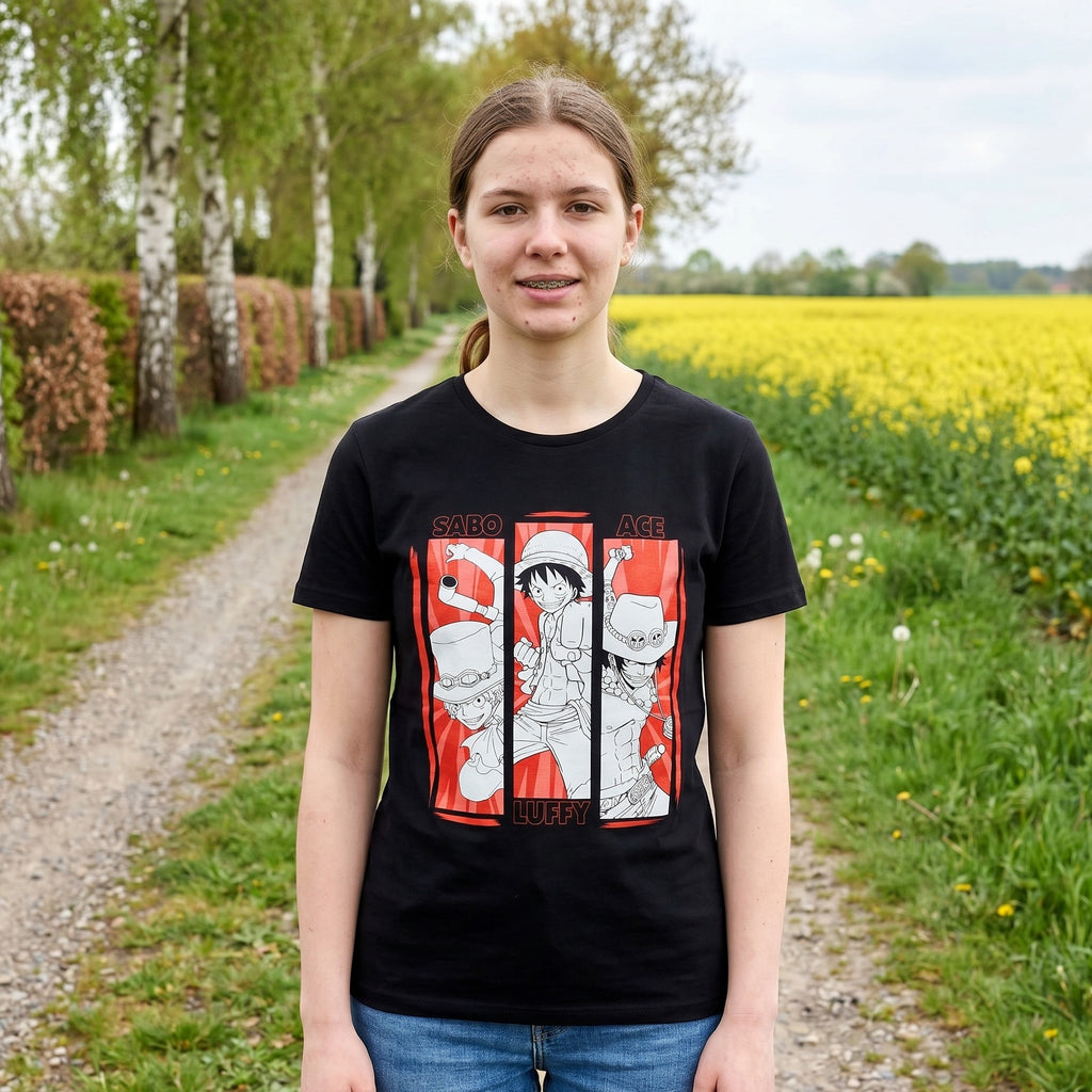 Produktbild One Piece - Crew T-Shirt schwarz